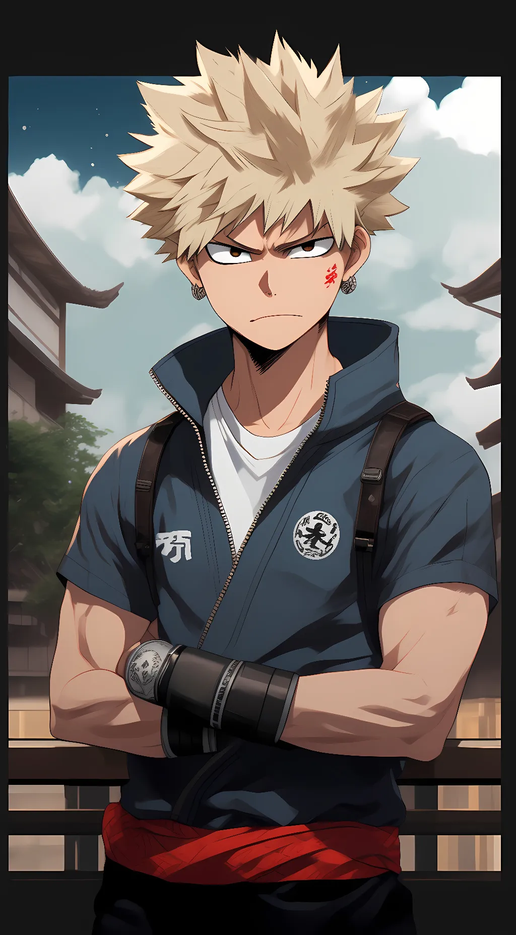ai character: Katsuki Bakugou background