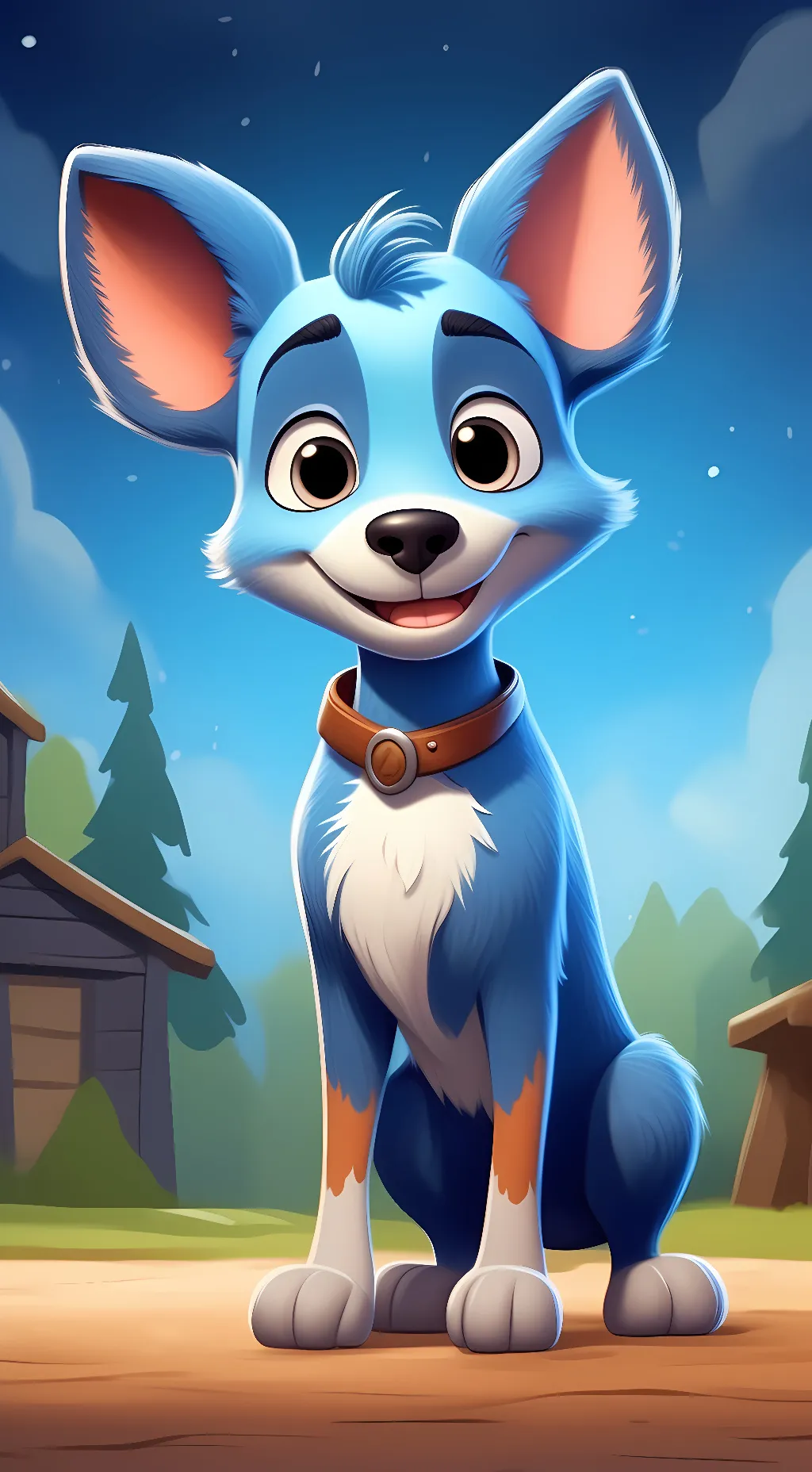 ai character: Bluey background