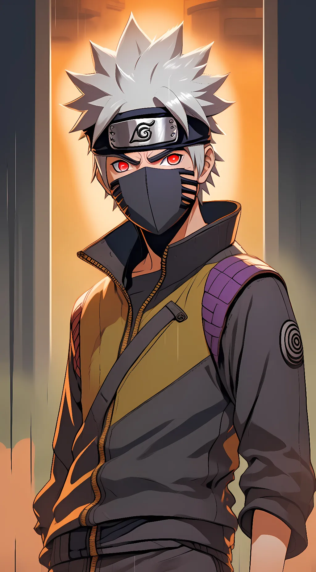 ai character: Kakashi hatate  background