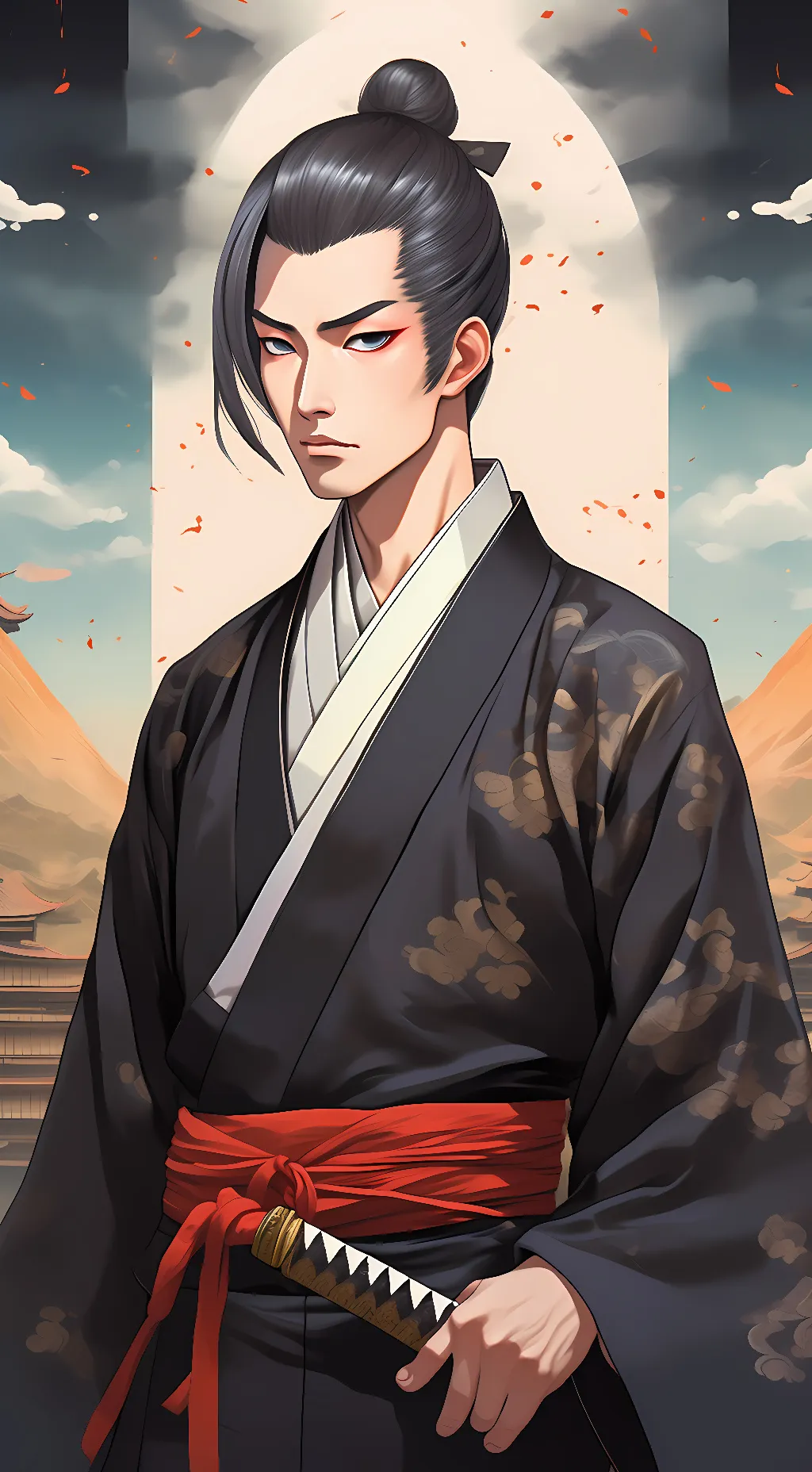 ai character: Ikkaku Madarame  background
