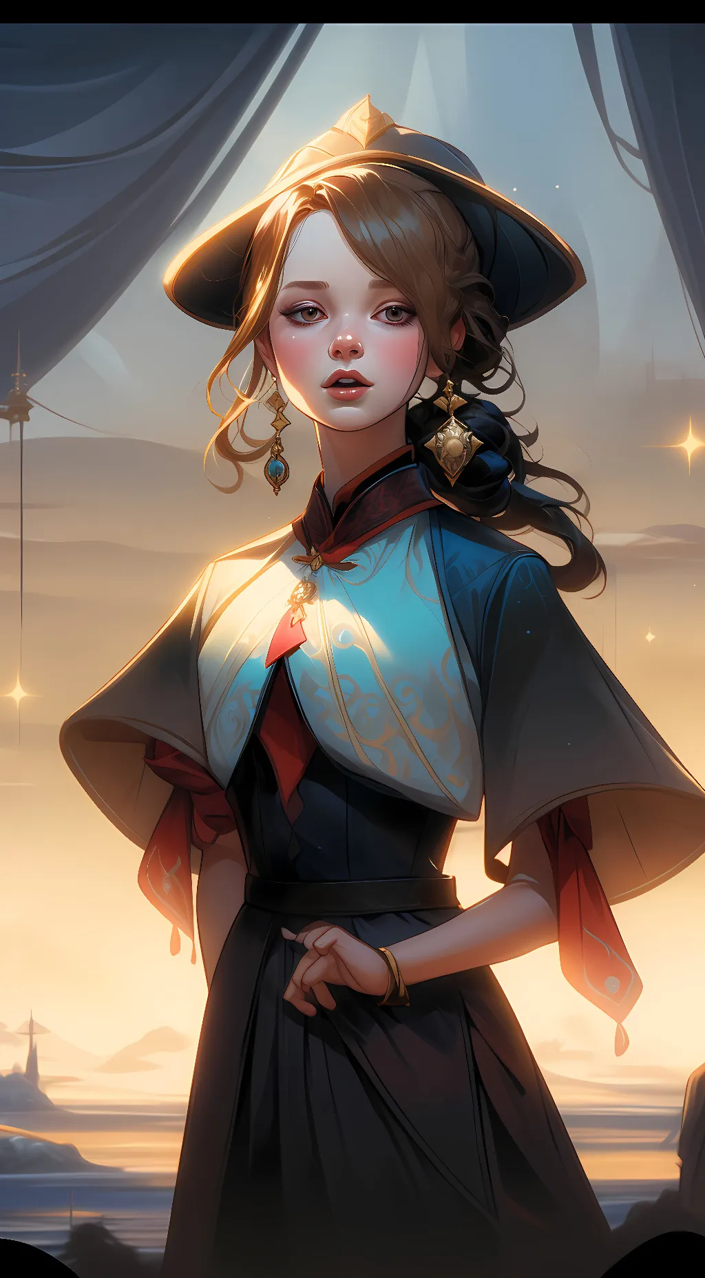 ai character: amber background