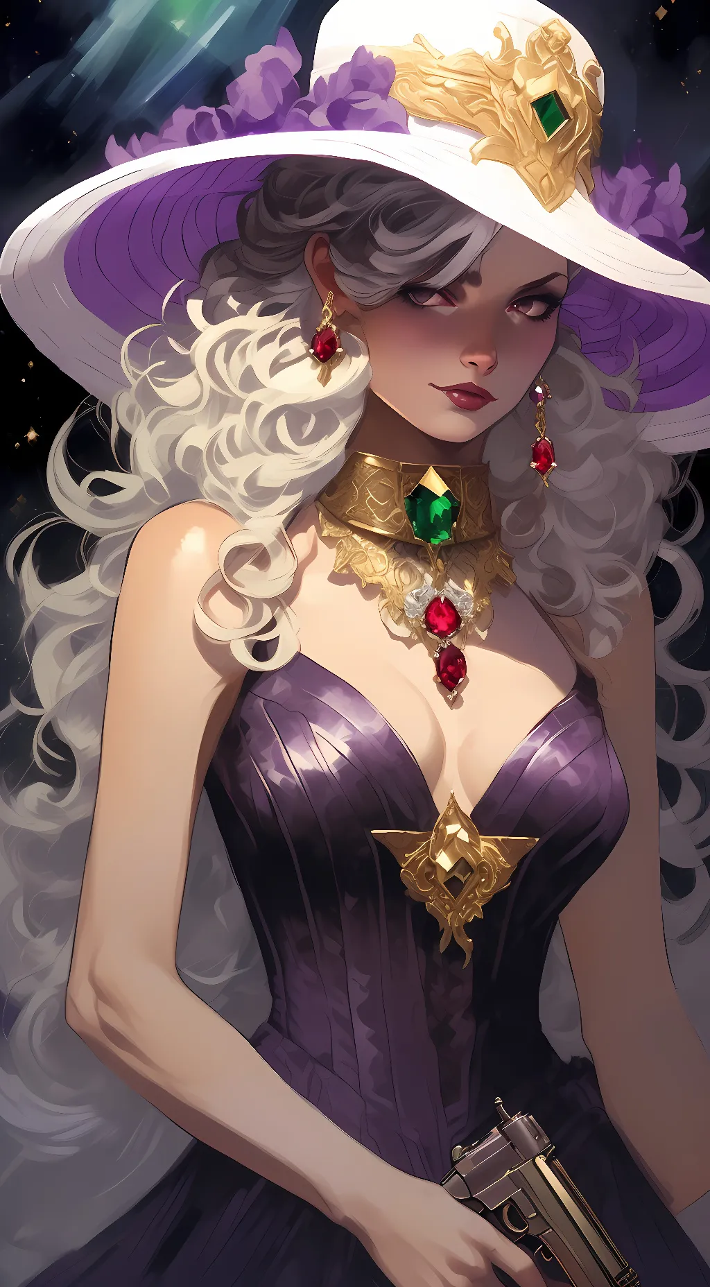 ai character: black dahlia background