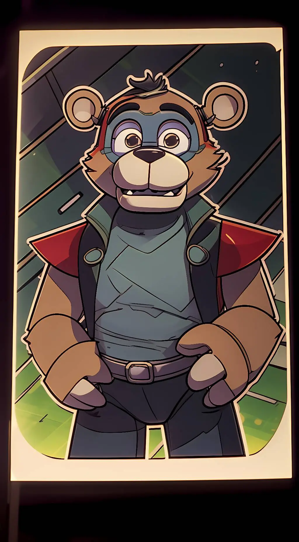 ai character: Glamrock Freddy  background