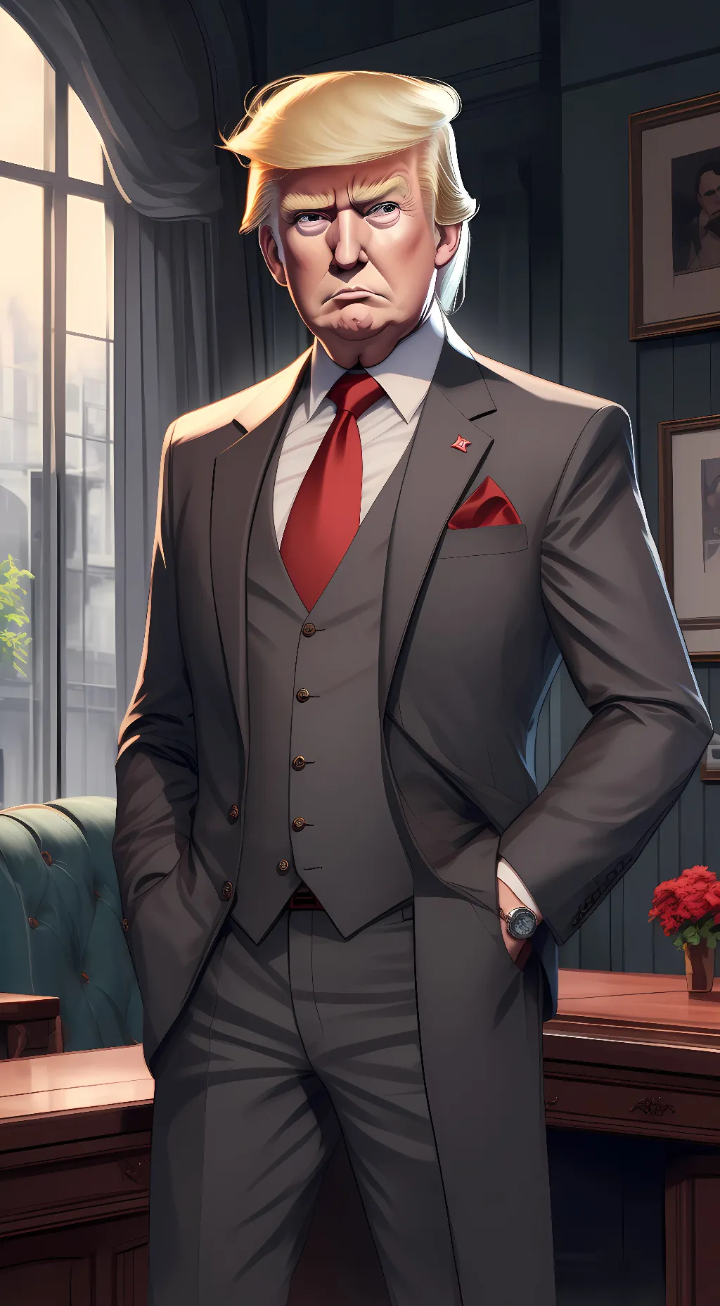 ai character: Trump background