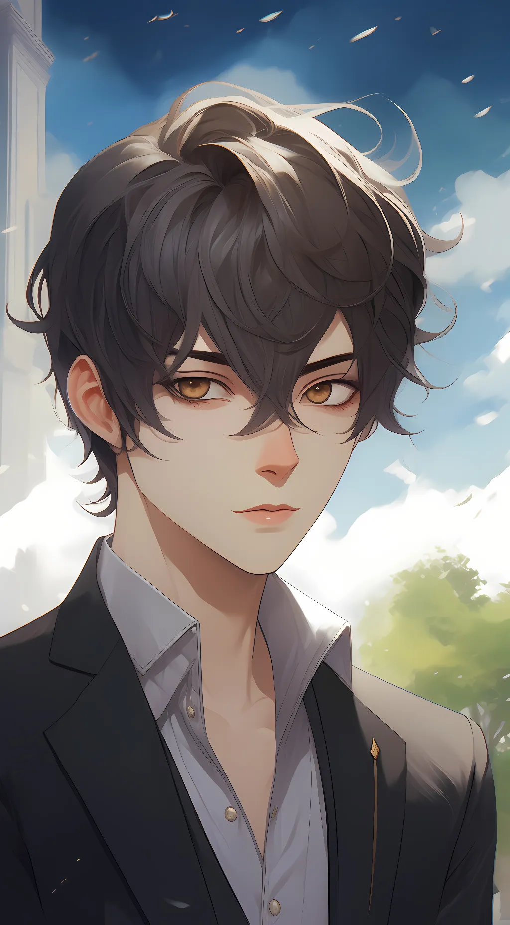 ai character: moon background