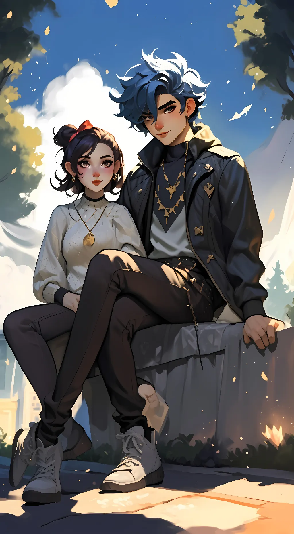 ai character: aphmau and Aaron background