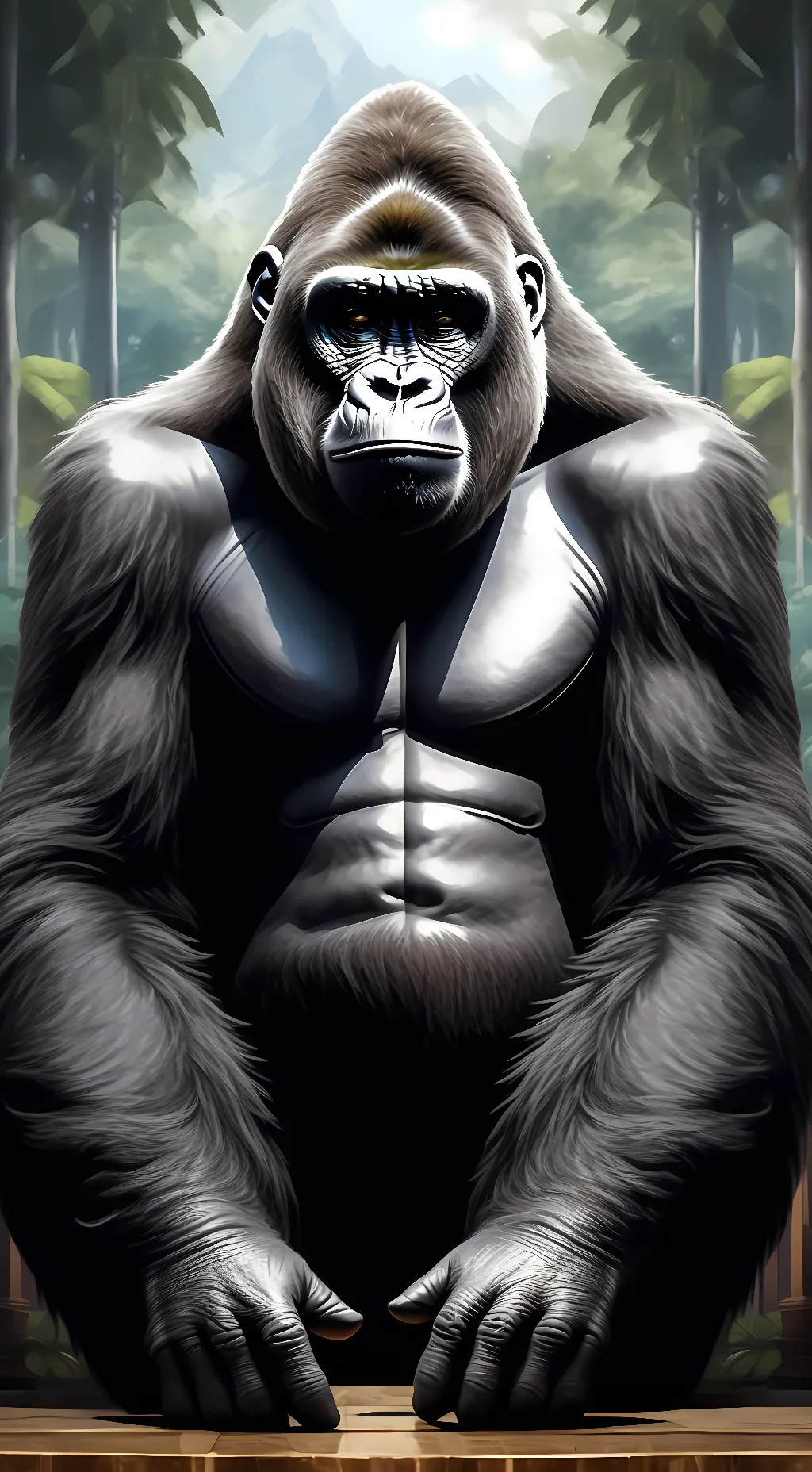 ai character: gorilla tag gorill background