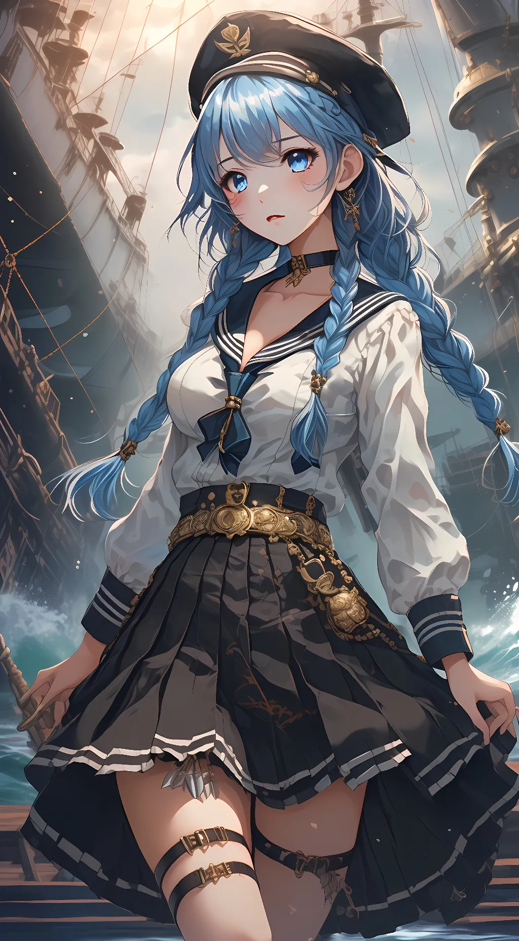 ai character: Captain Marina background