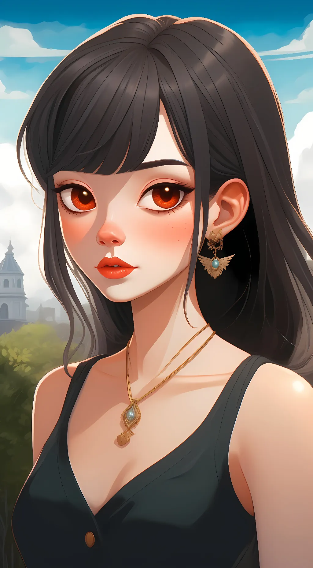 ai character: rose background