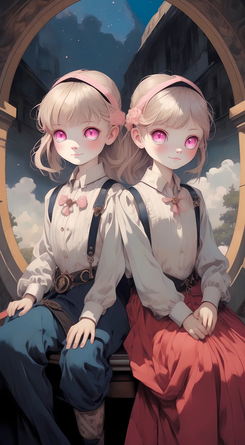 ai character: Trixie and Brixie background