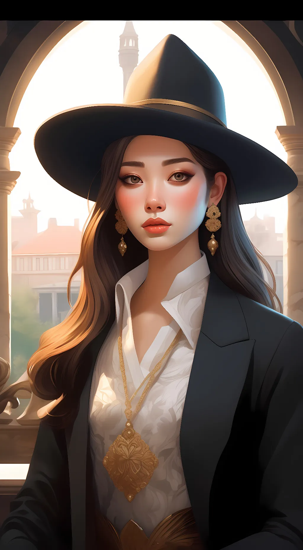 ai character: Your hot Whitch background