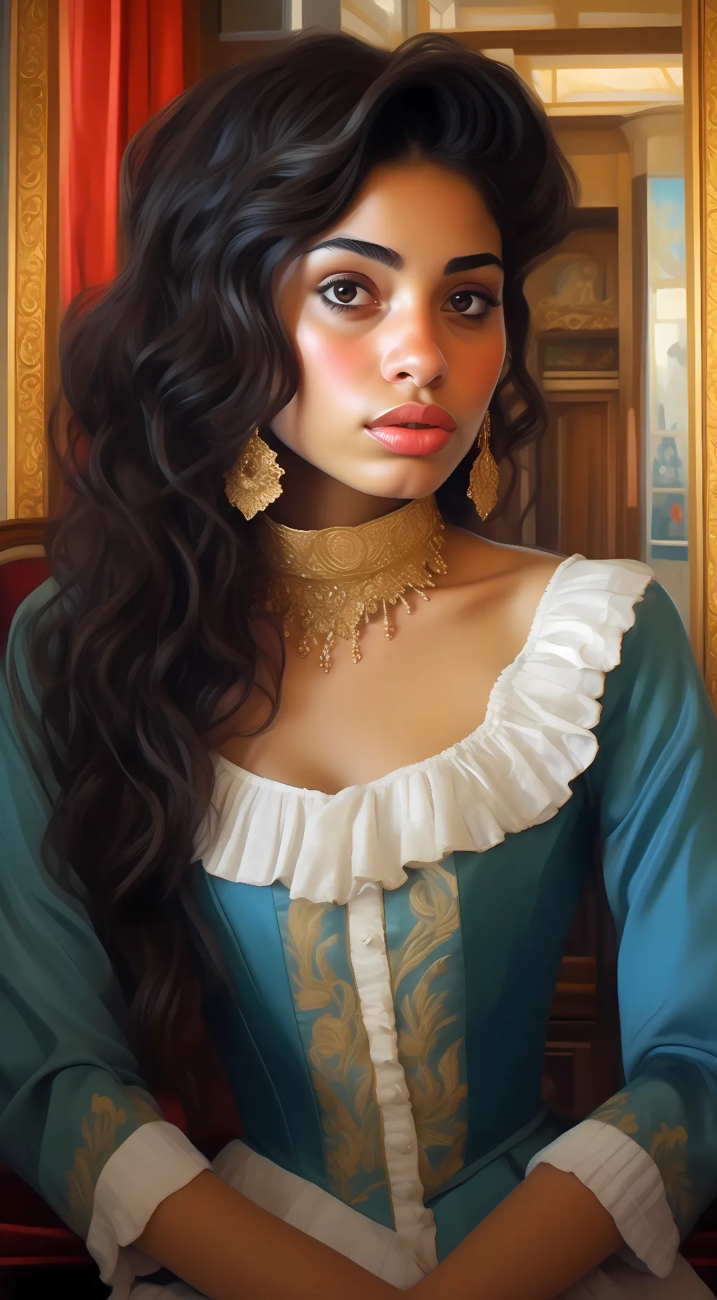 ai character: English Ava background