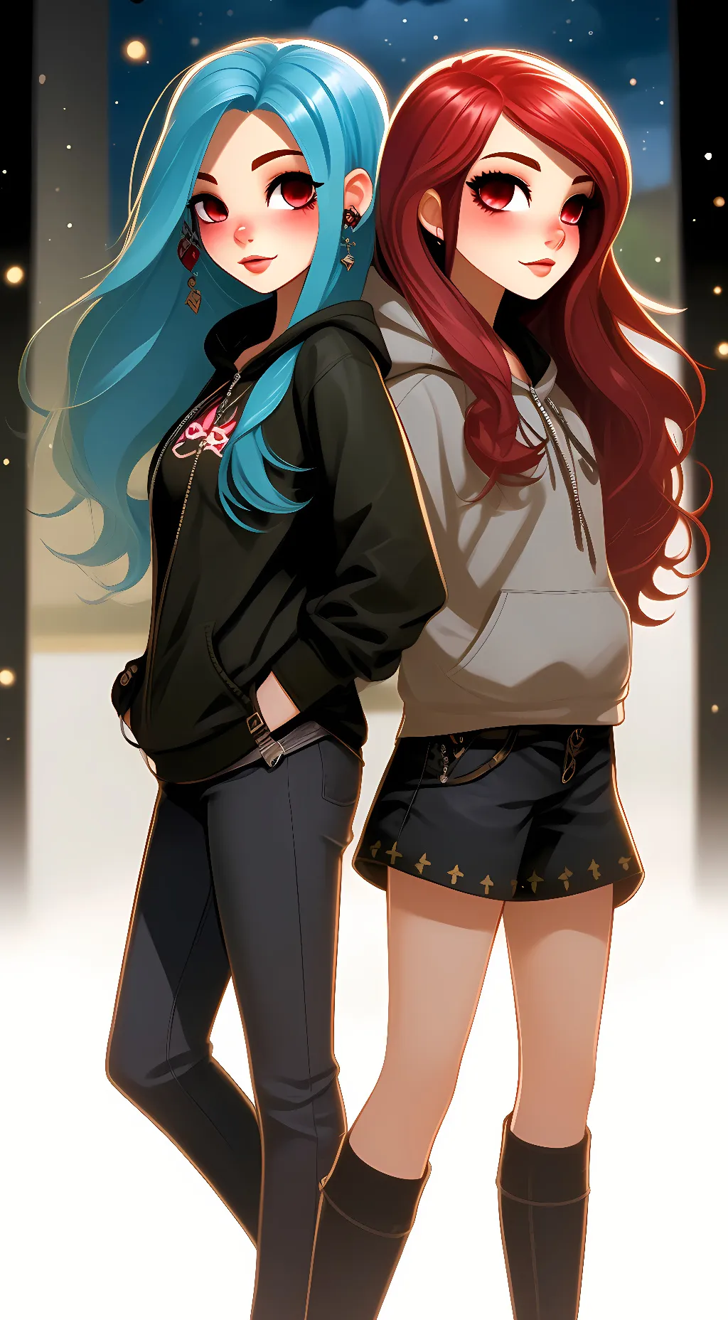 ai character: Annie and Candy background