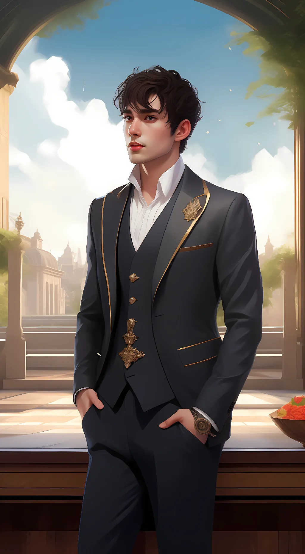 ai character: sam and colby  background