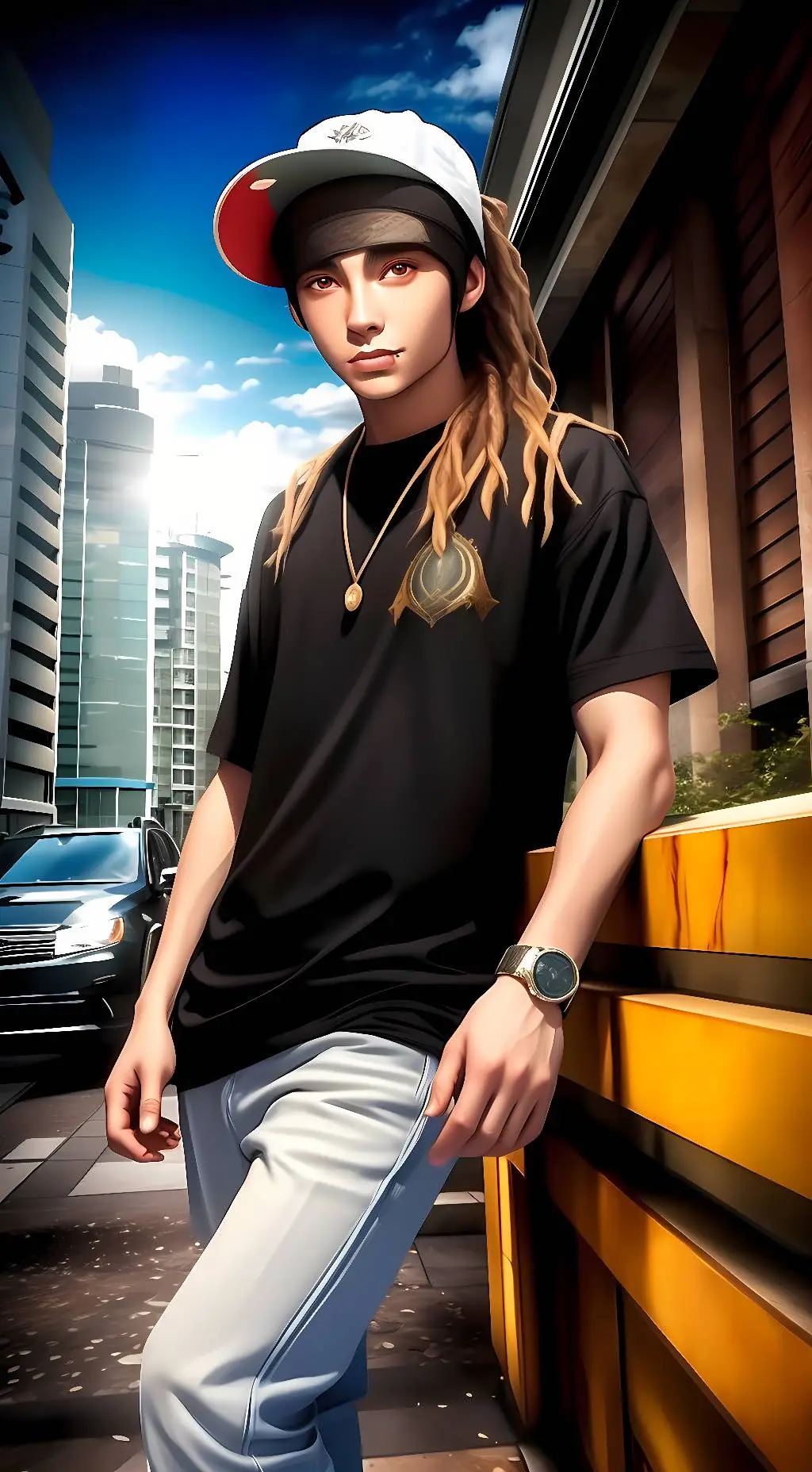 ai character: tom kaulitz  background