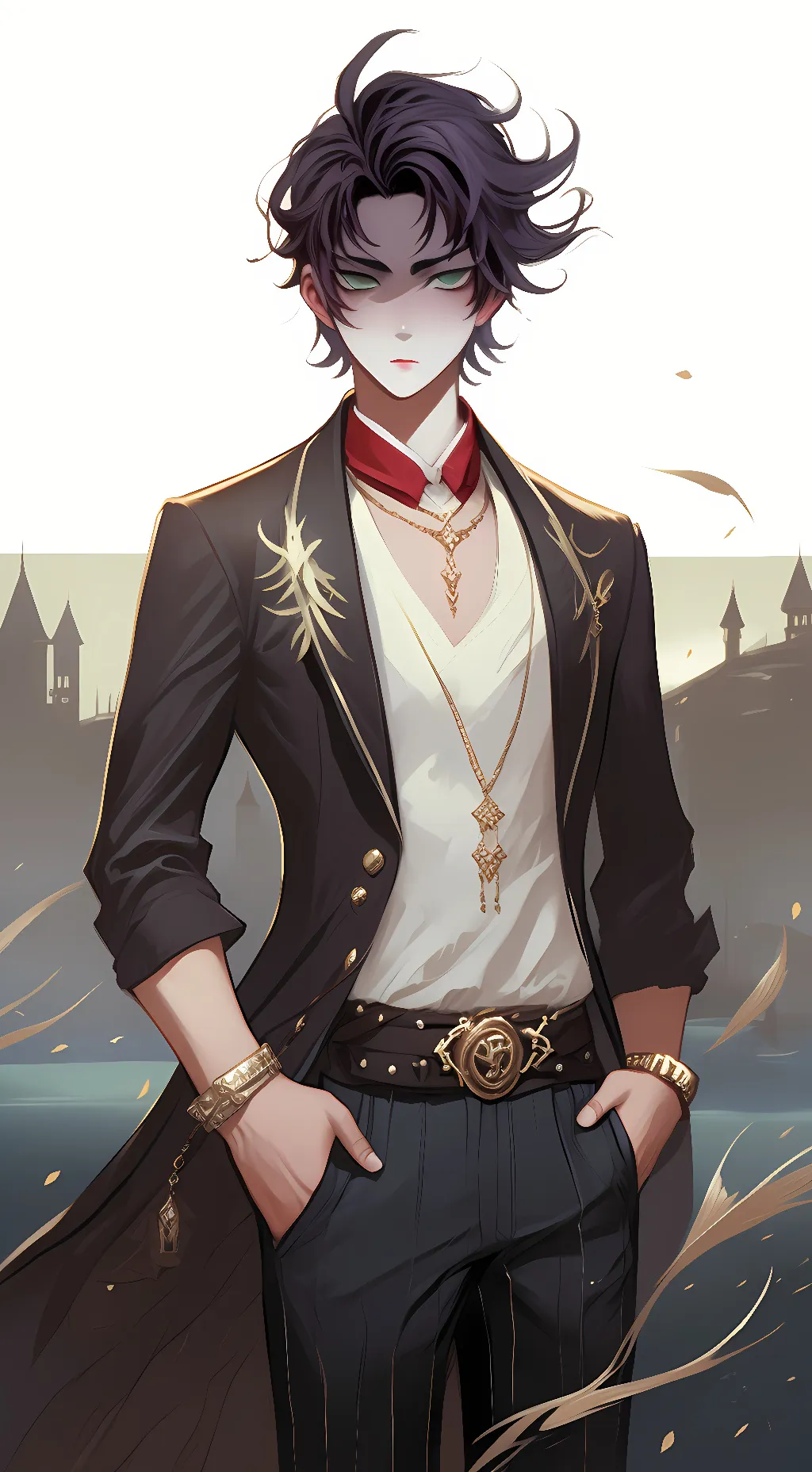 ai character: Yoriichi Tsugikuni background