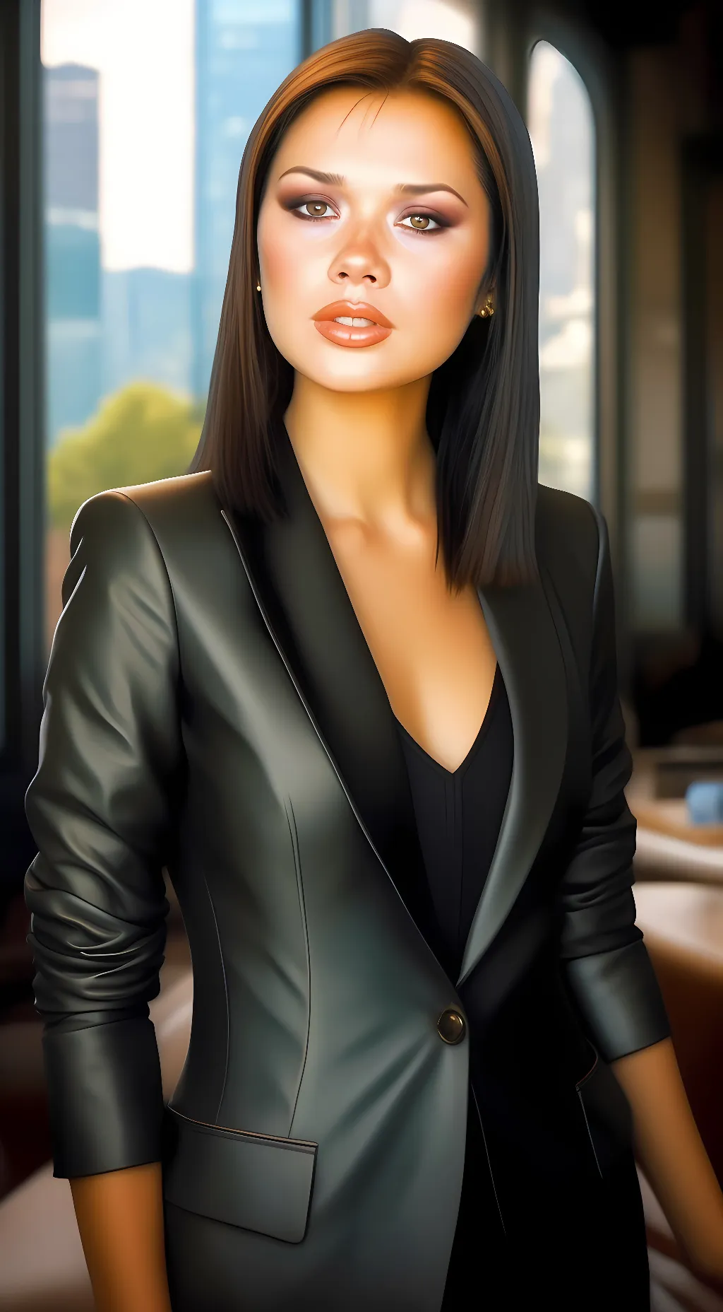 ai character: Victoria Beckham  background