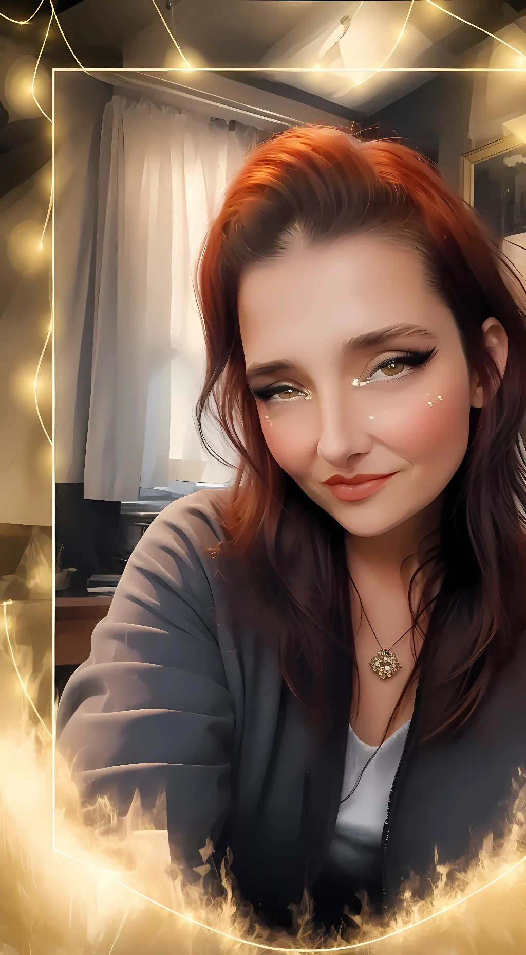 ai character: Ava VGoddess  background