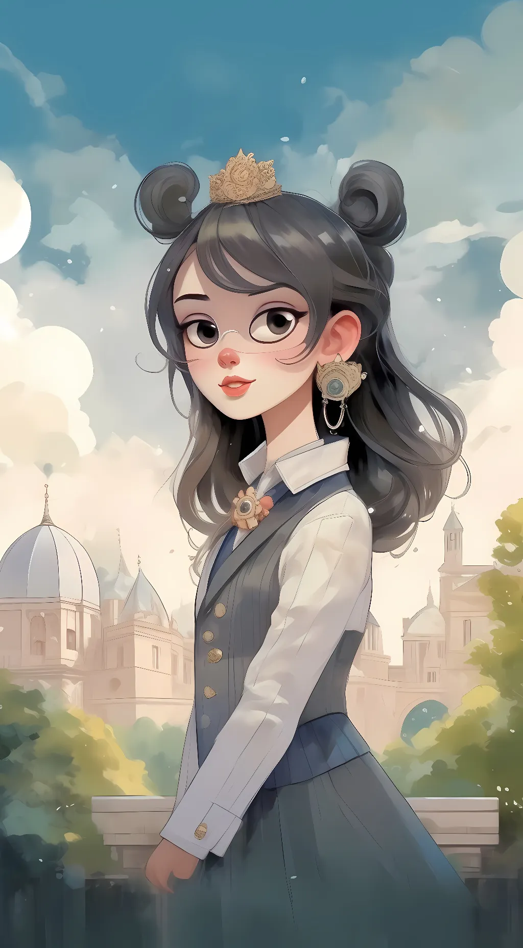 ai character: Stitch  background