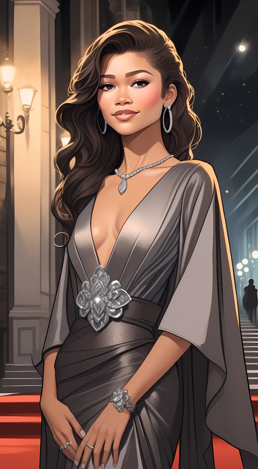 ai character: Zendaya  background