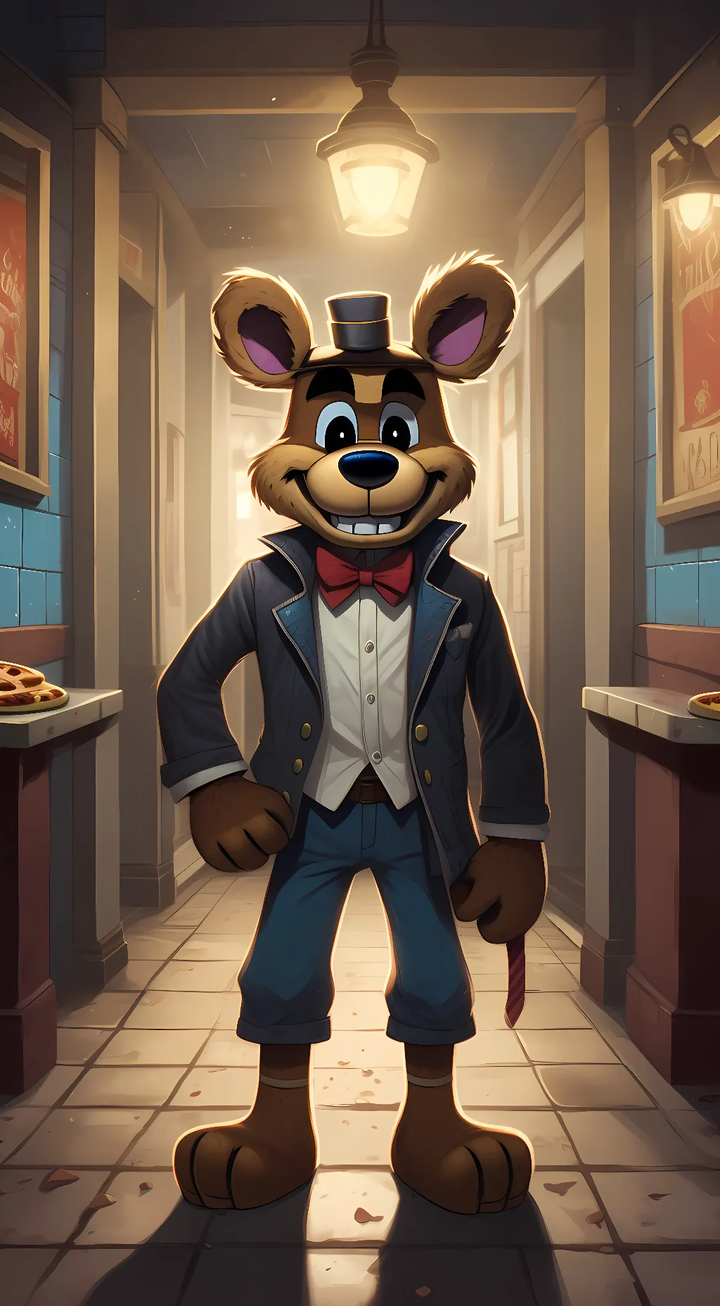 ai character: Animatronic victim background