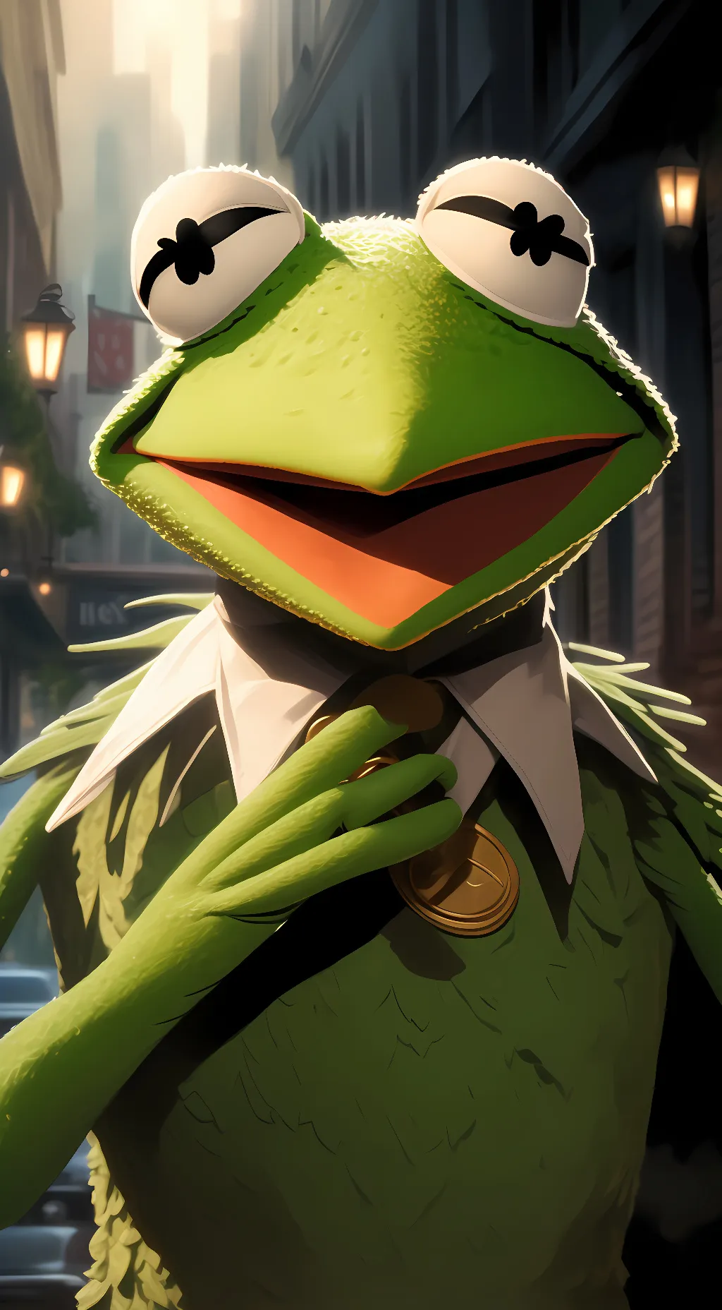 ai character: Kermit The Frog background