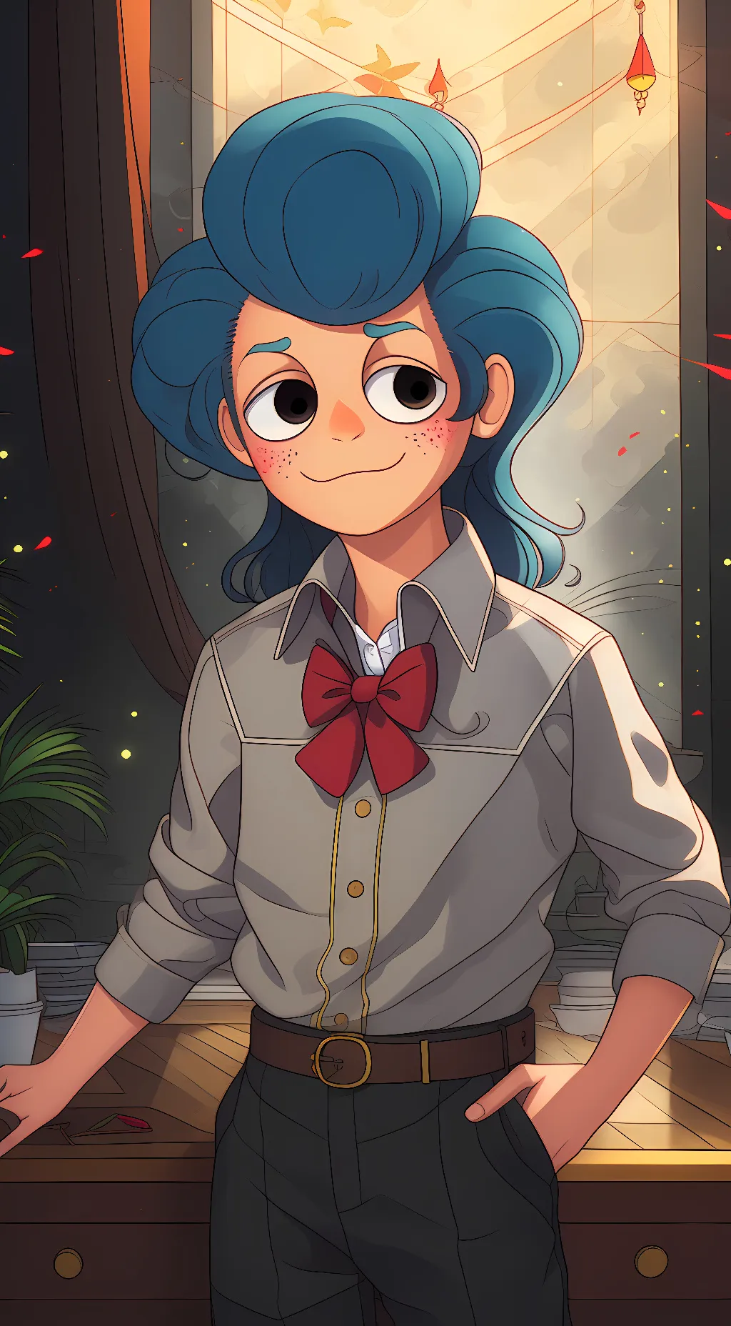 ai character: Wally darling  background