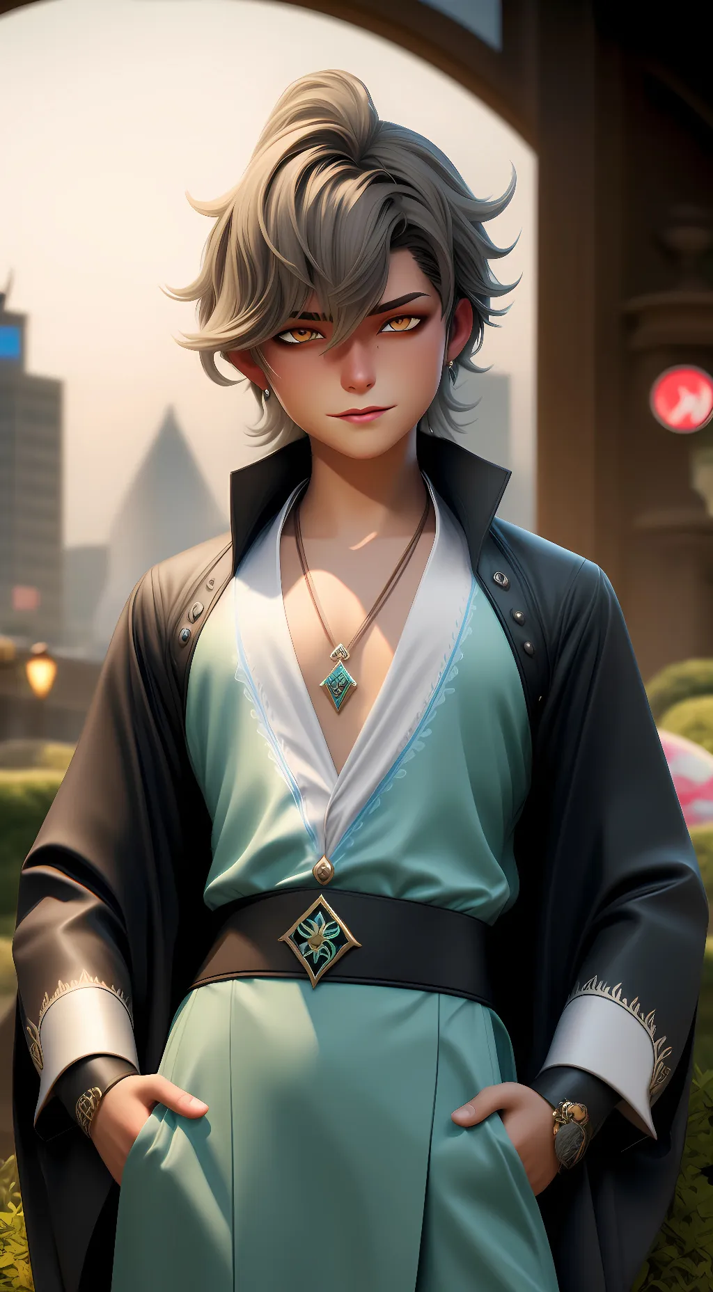 ai character: shoto todoroki background