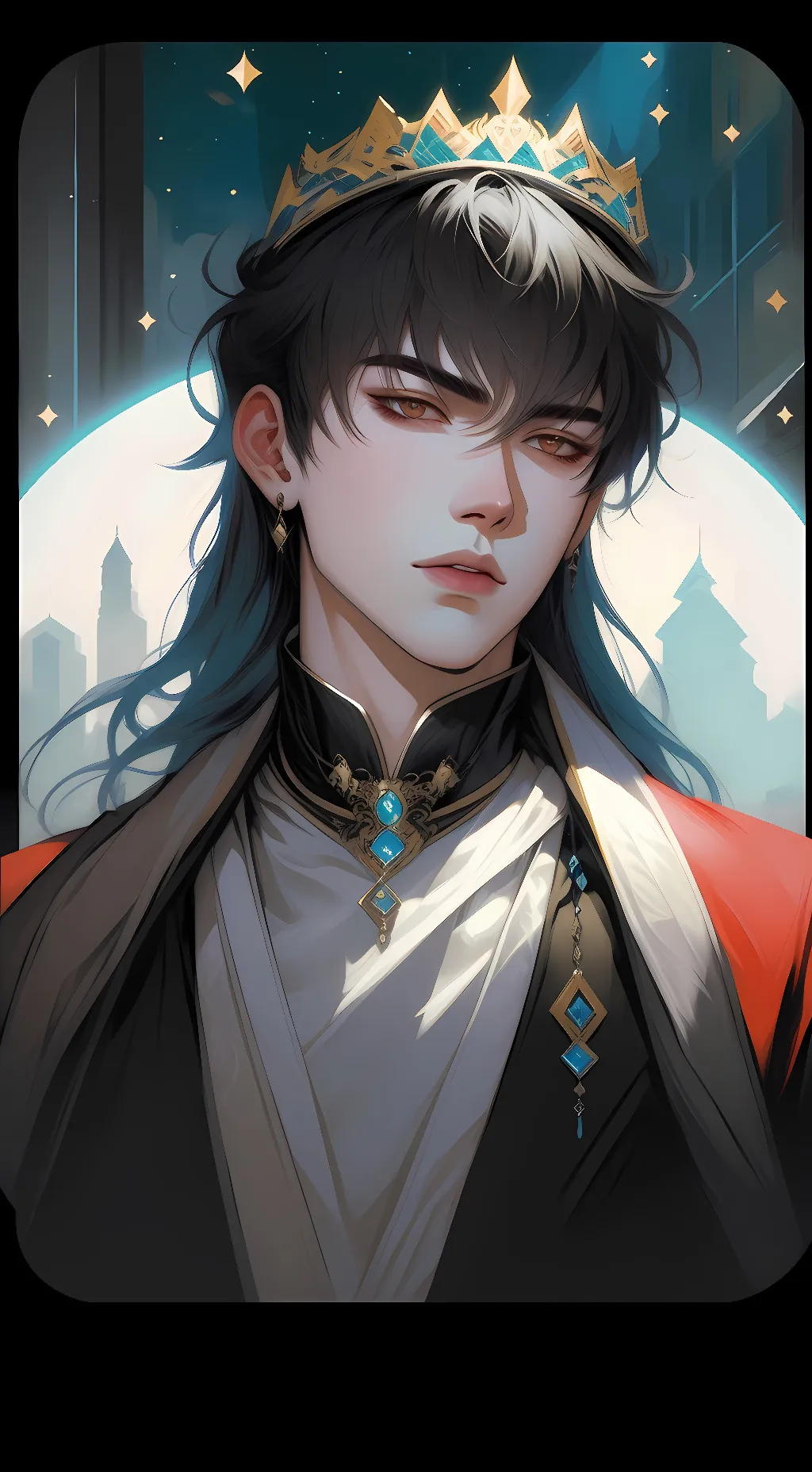 ai character: King Joon  background