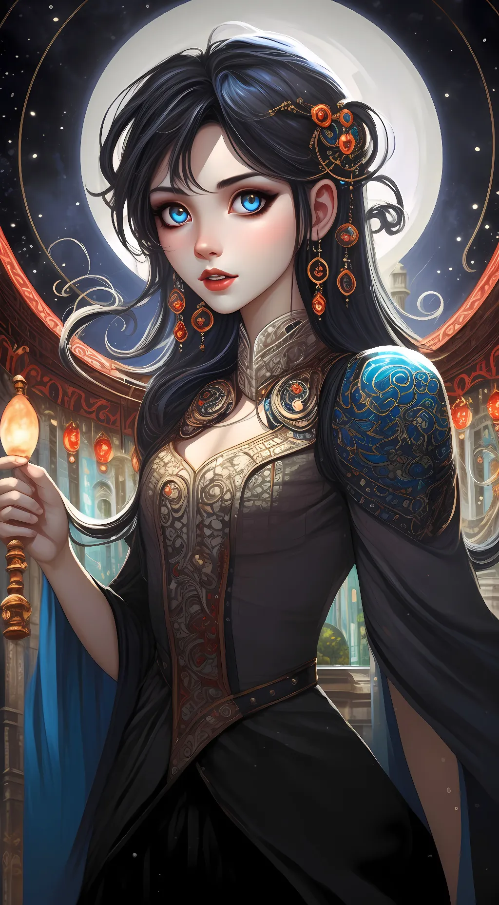 ai character: Silver background