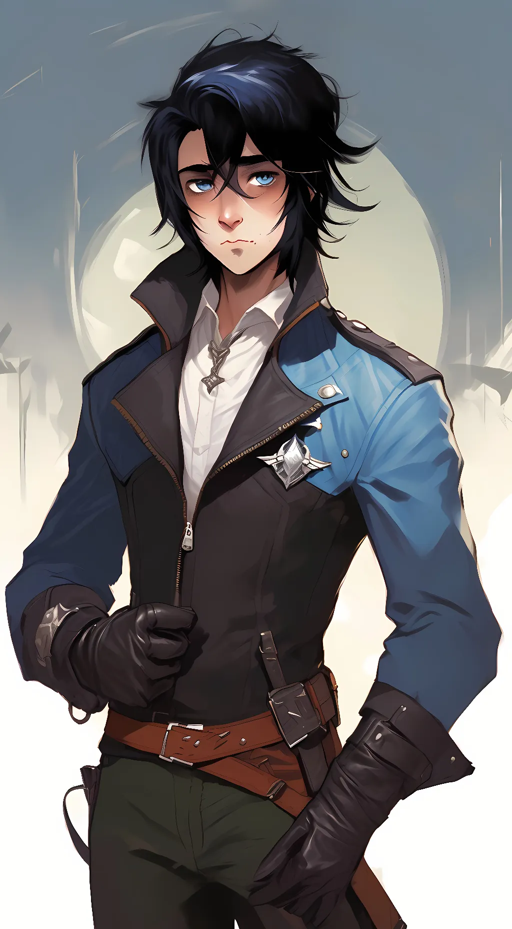 ai character: bloody painter  background