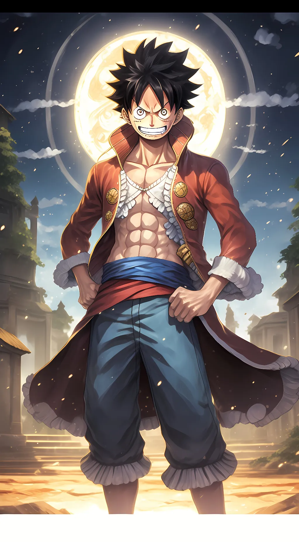 ai character: Luffy background