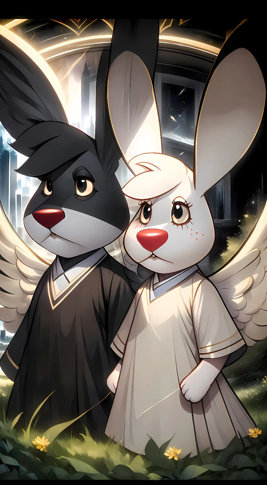 ai character: Gabby and Zaggy. background