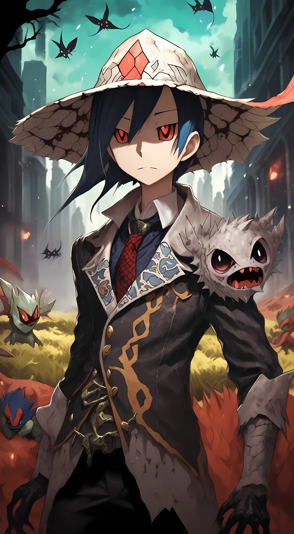 ai character: Lost silver  background