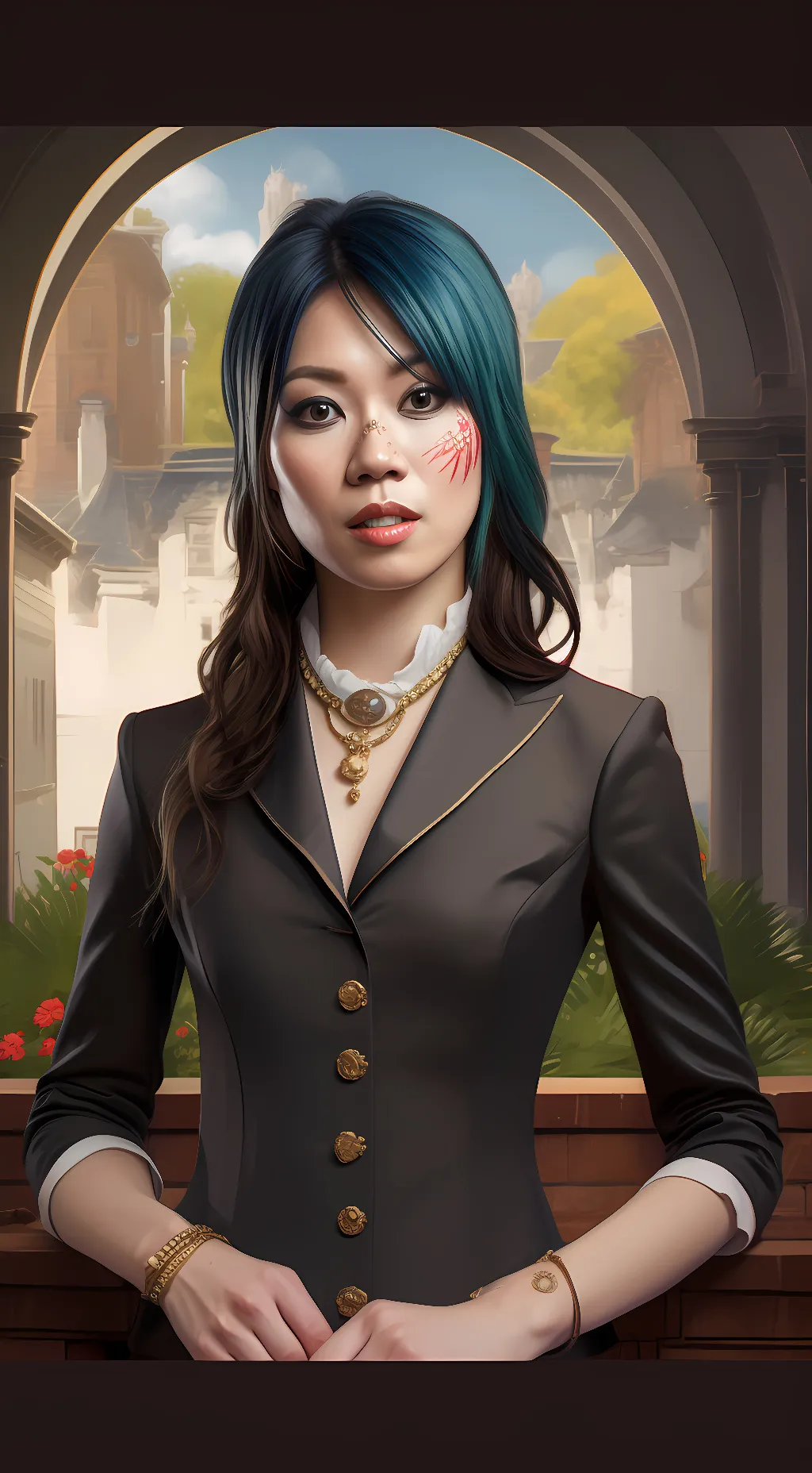 ai character: WWE ASUKA background