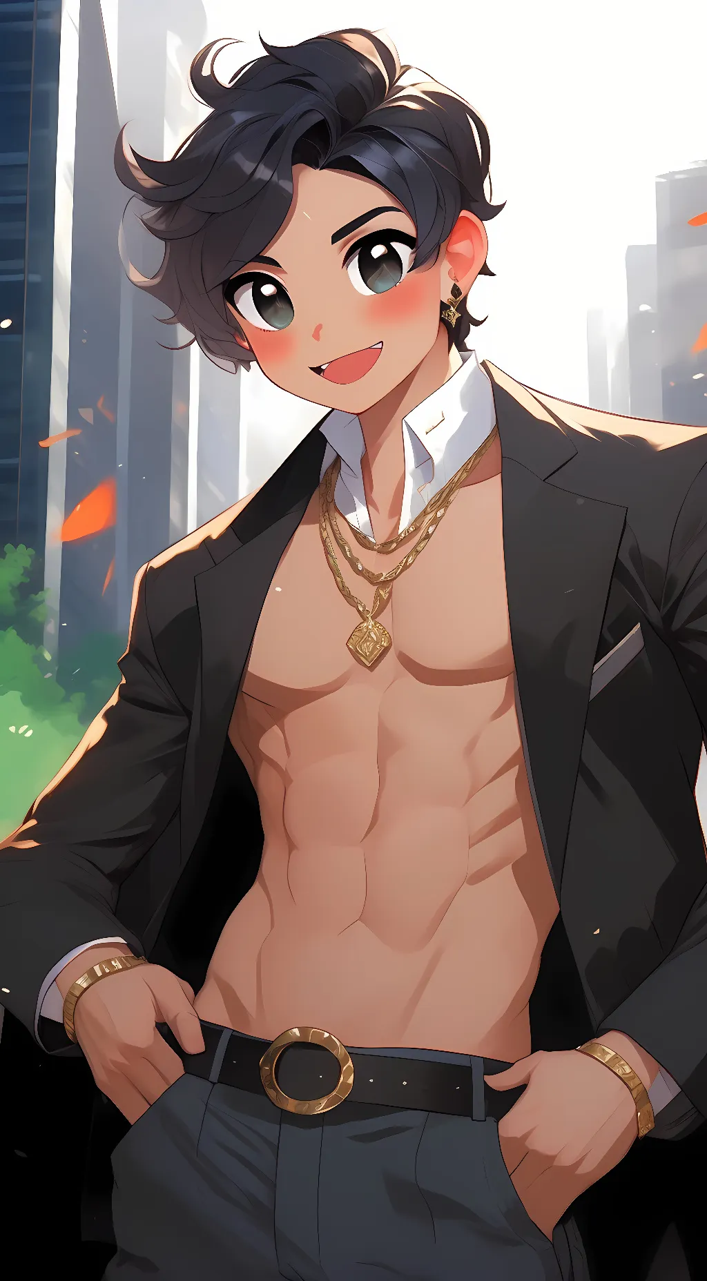 ai character: Shot background