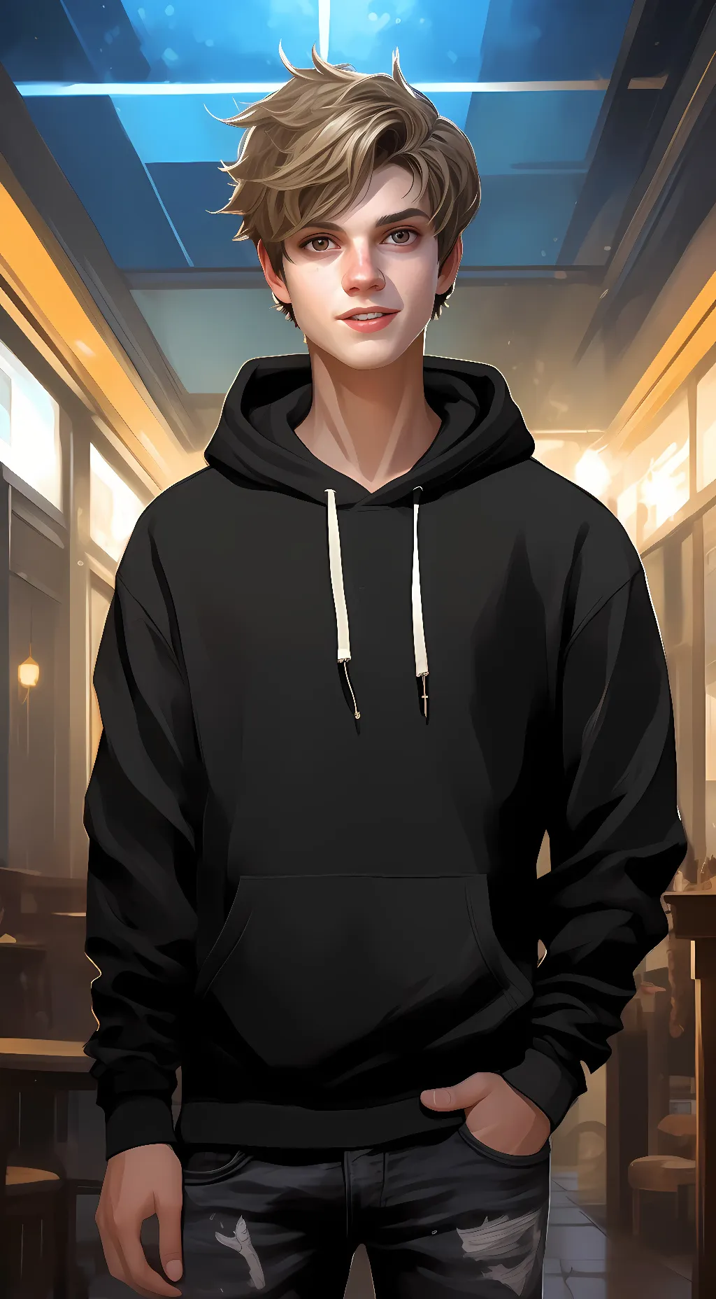 ai character: Tate Langdon background