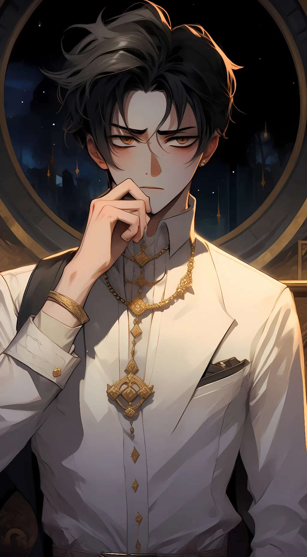 ai character: Levi  background