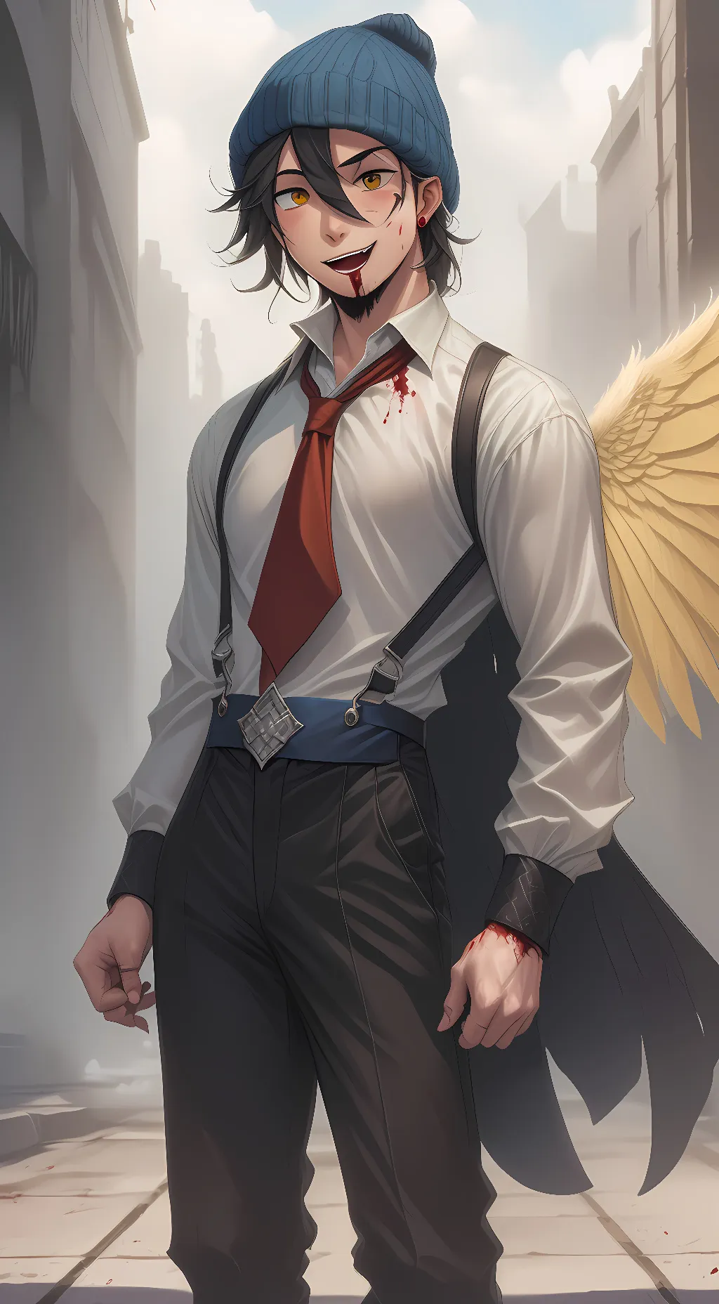 ai character: C! Quackity background