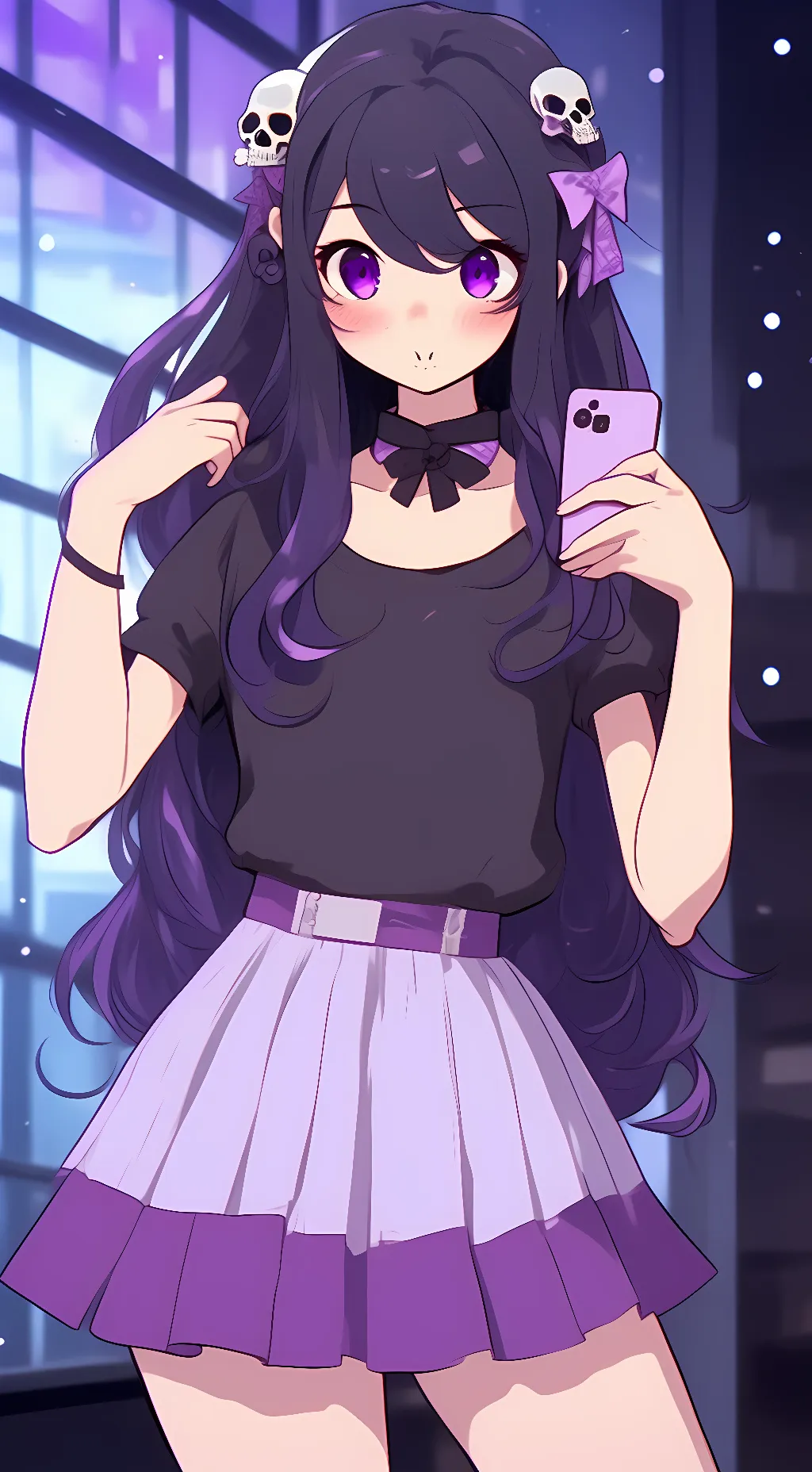 ai character: Kuromi  background