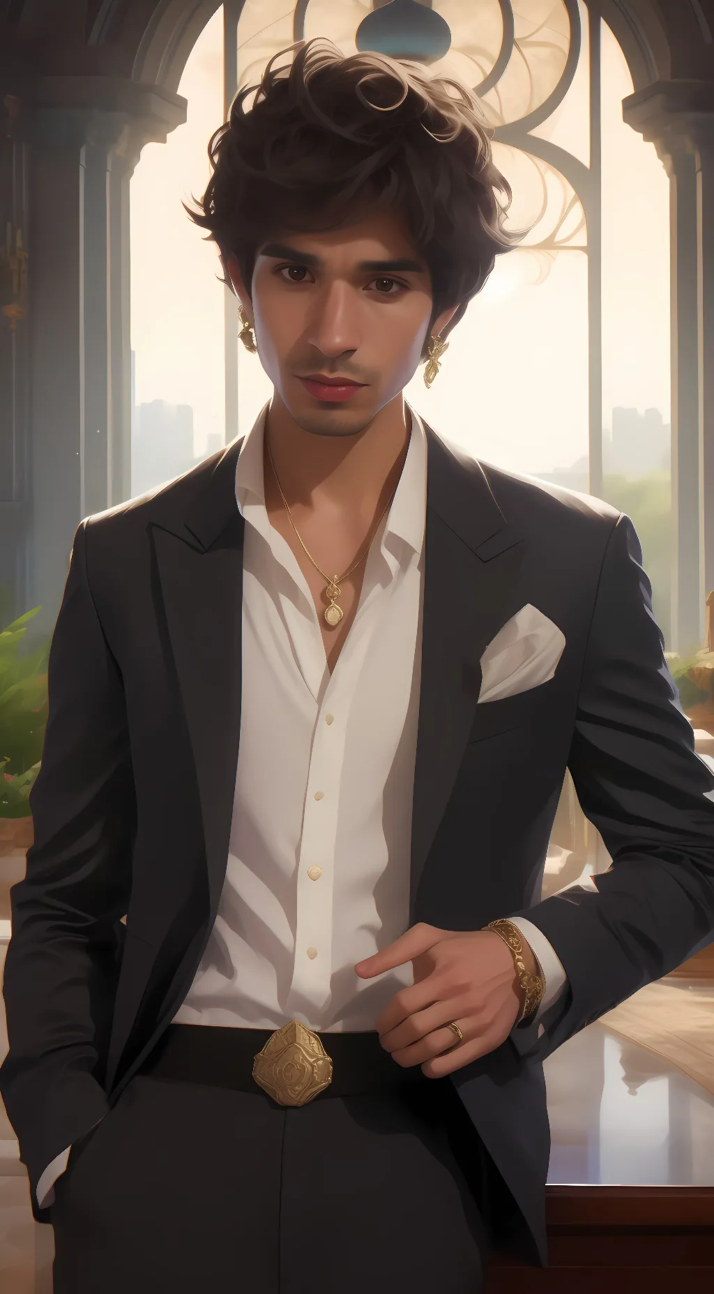 ai character: Ash Grey  background