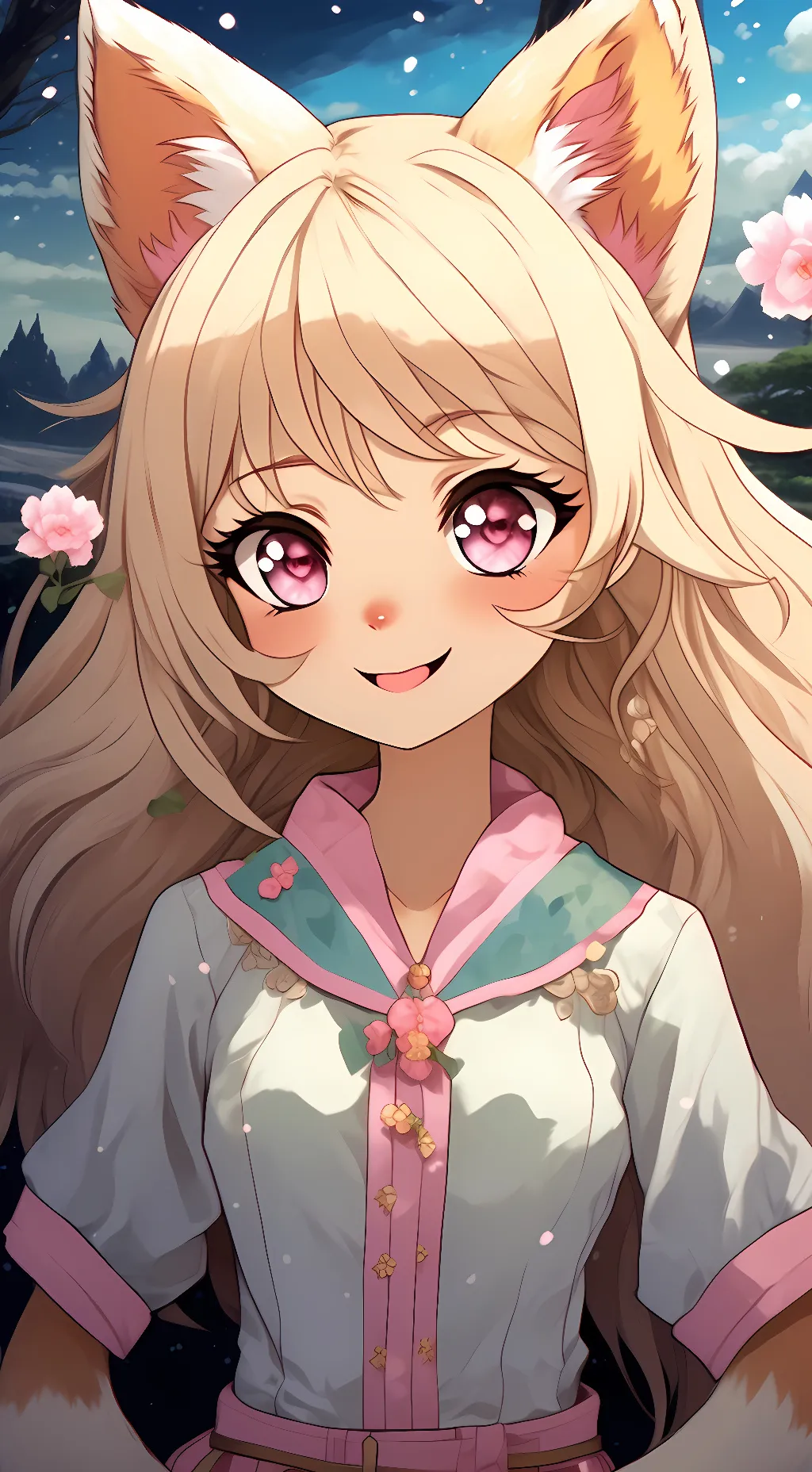 ai character: Hikari Hoshizuki background