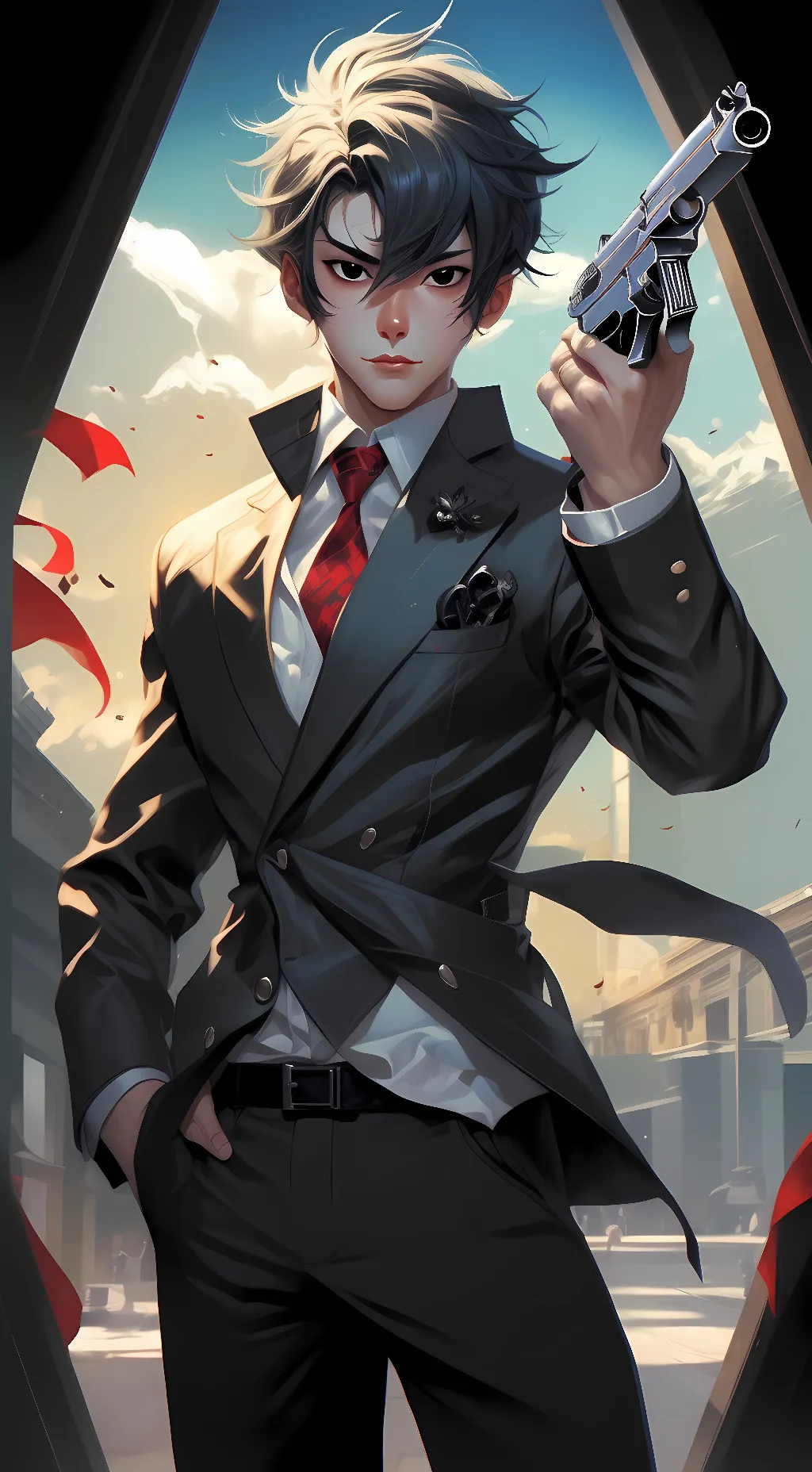 ai character: bleary eyes background