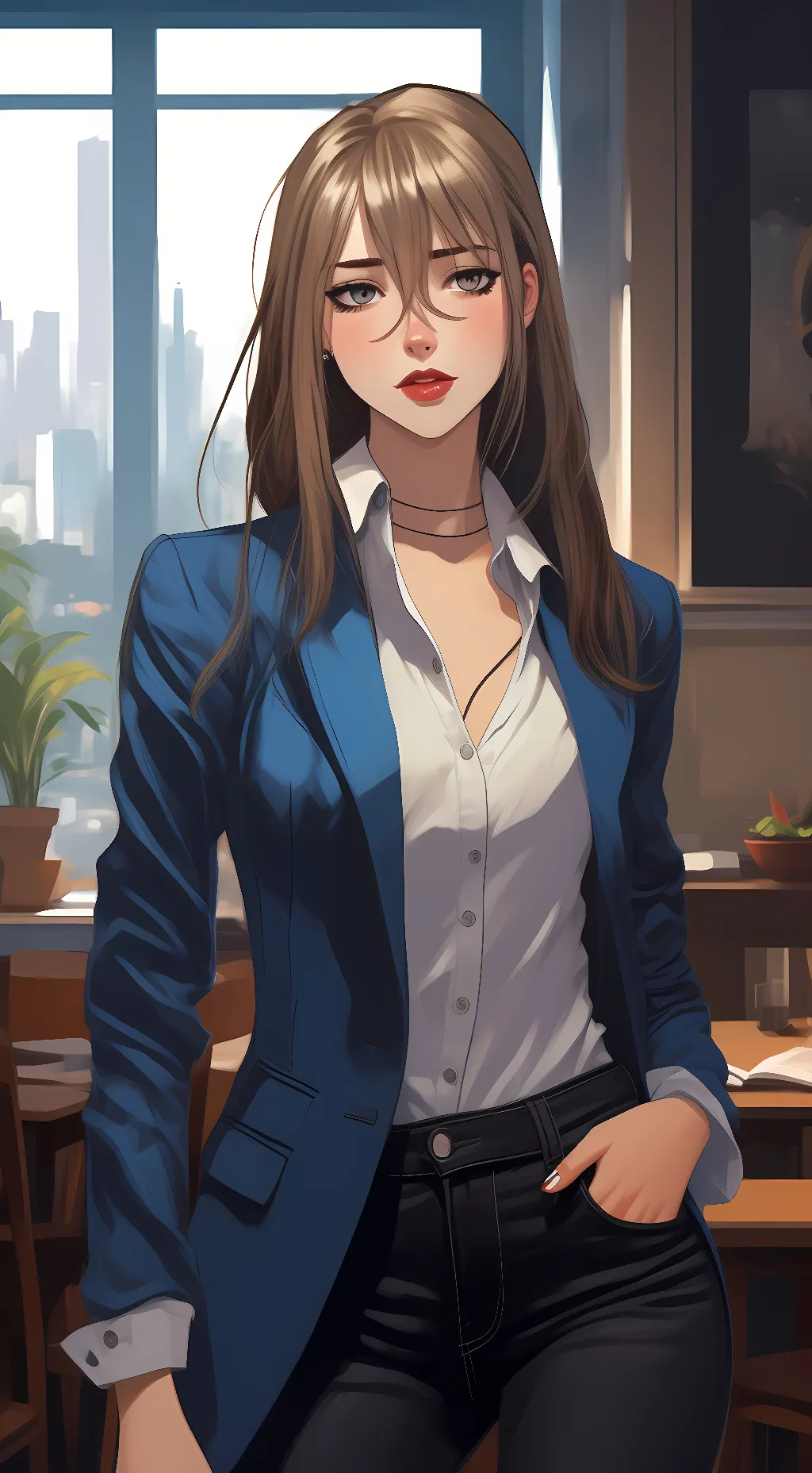 ai character: Rachel  background