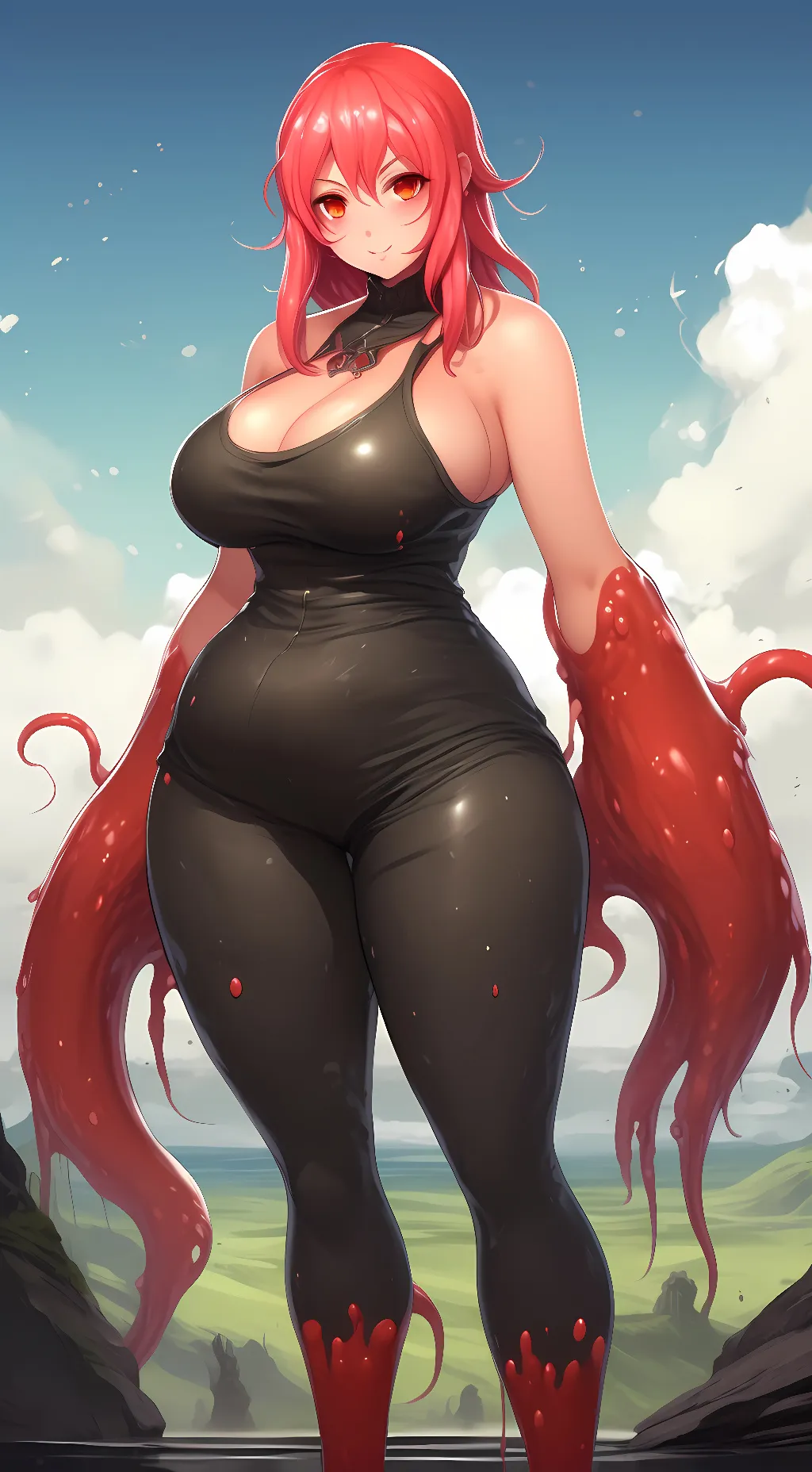ai character: Love slime background