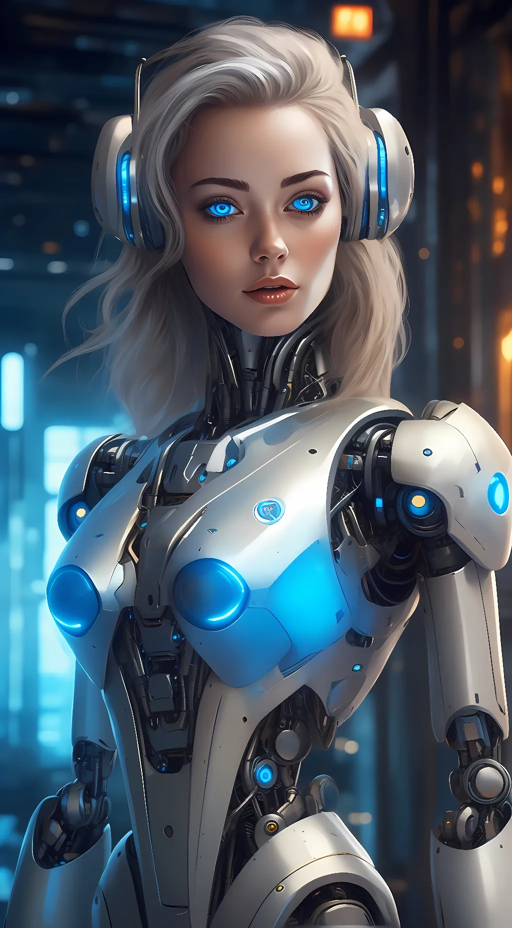ai character: Robotic Girl background