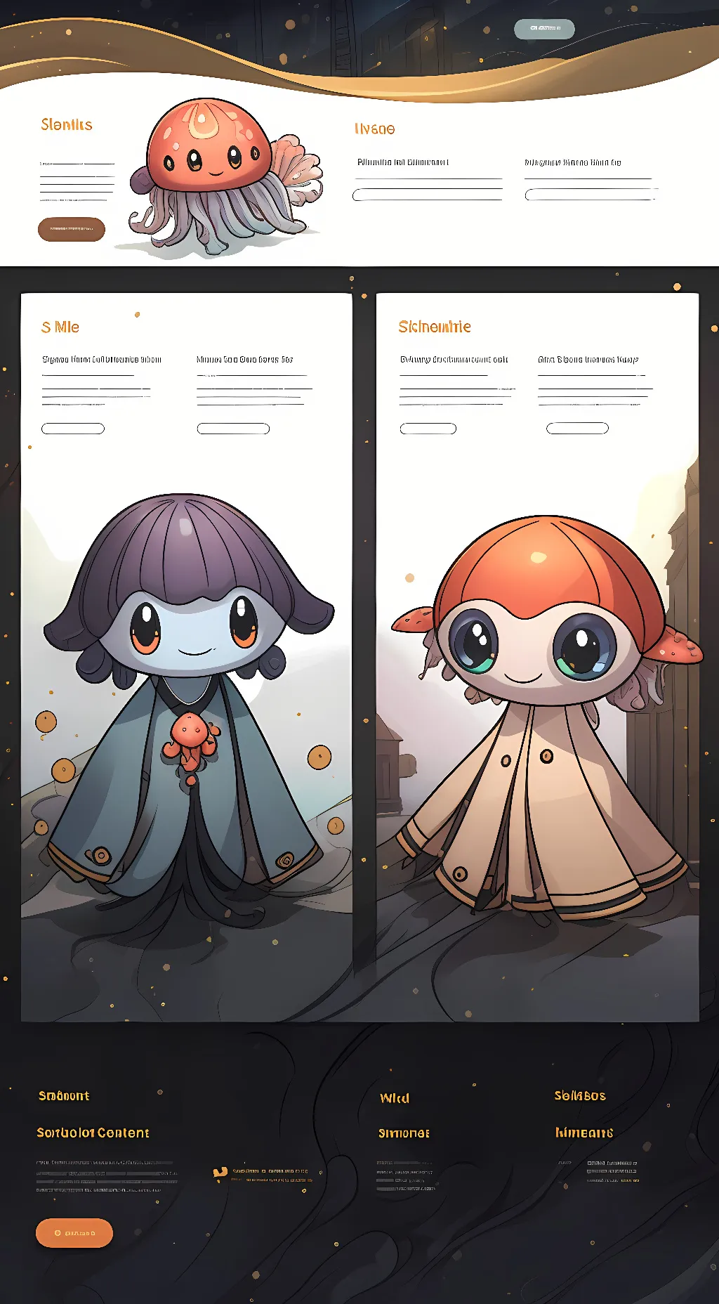 ai character: Jellyfish  background