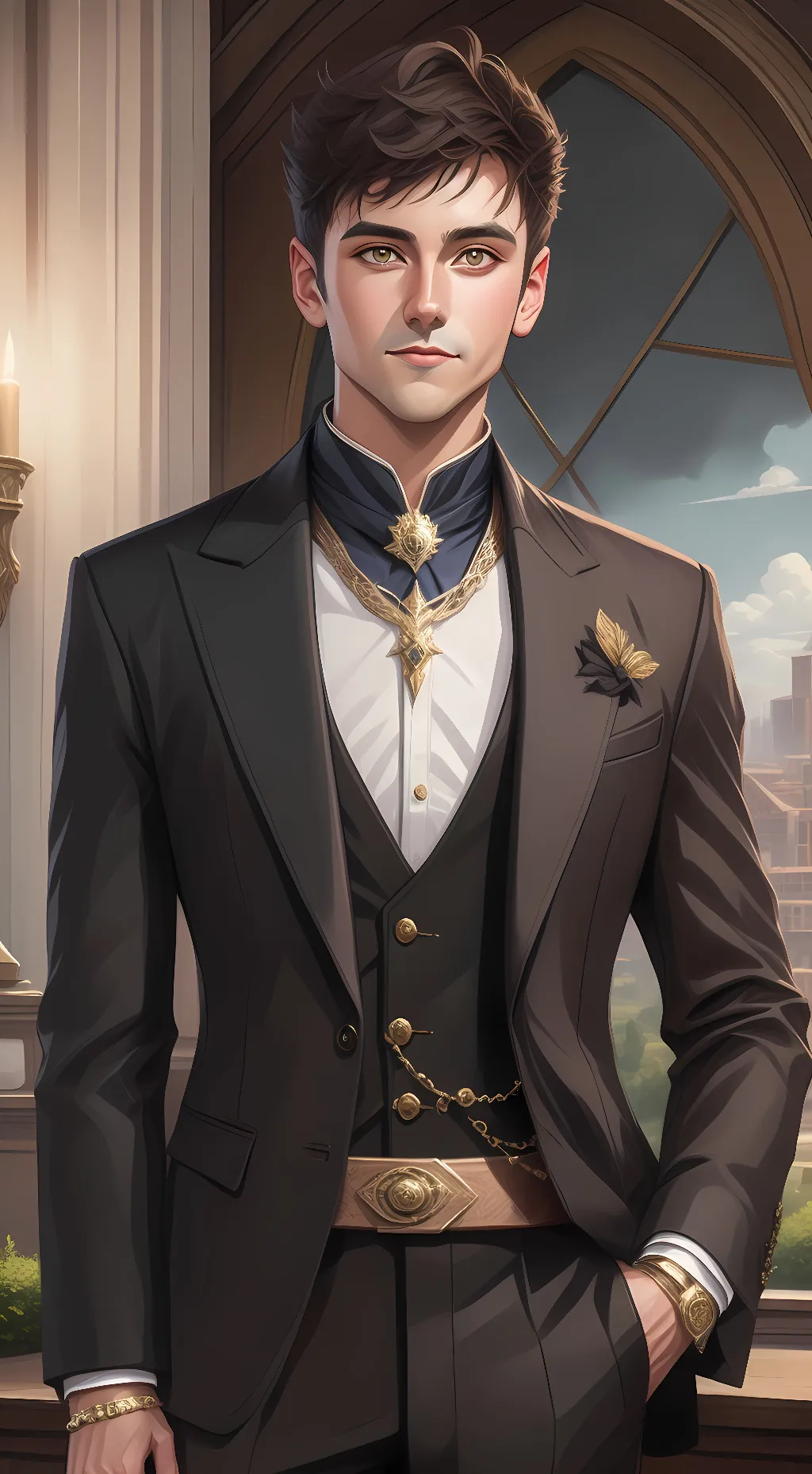 ai character: Arthur kingsman background