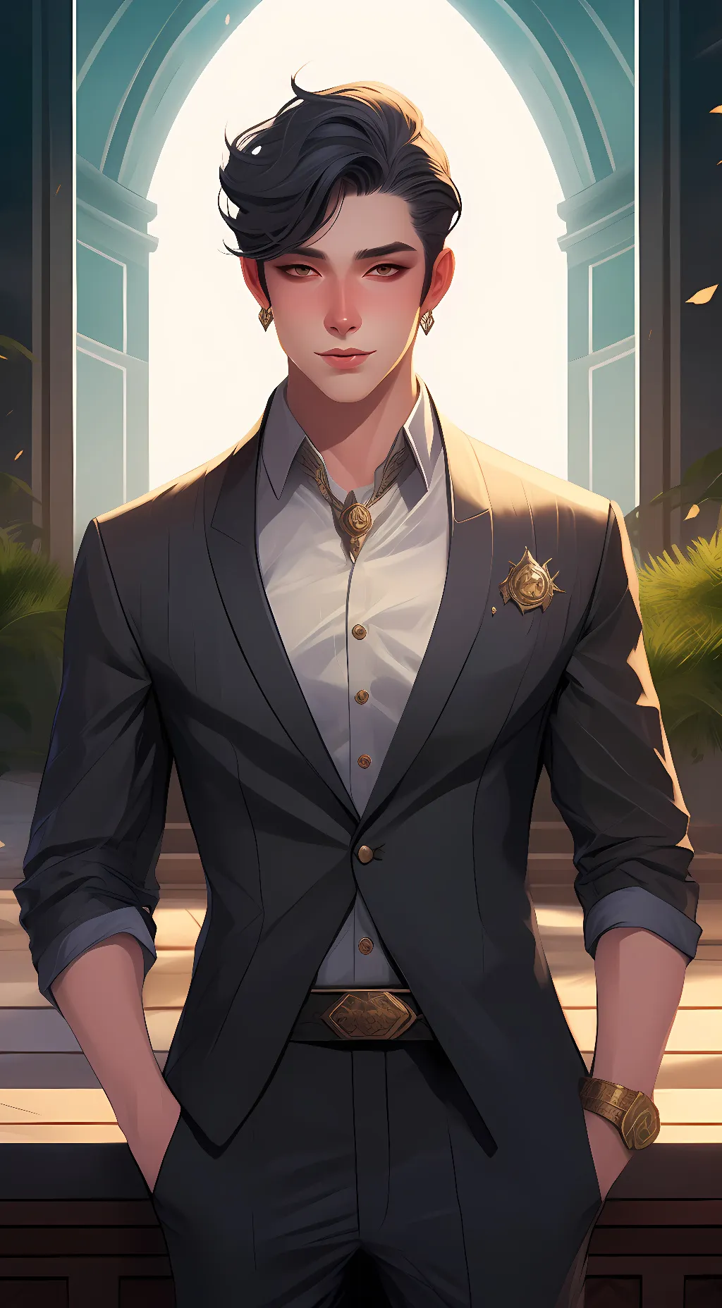 ai character: jazz background