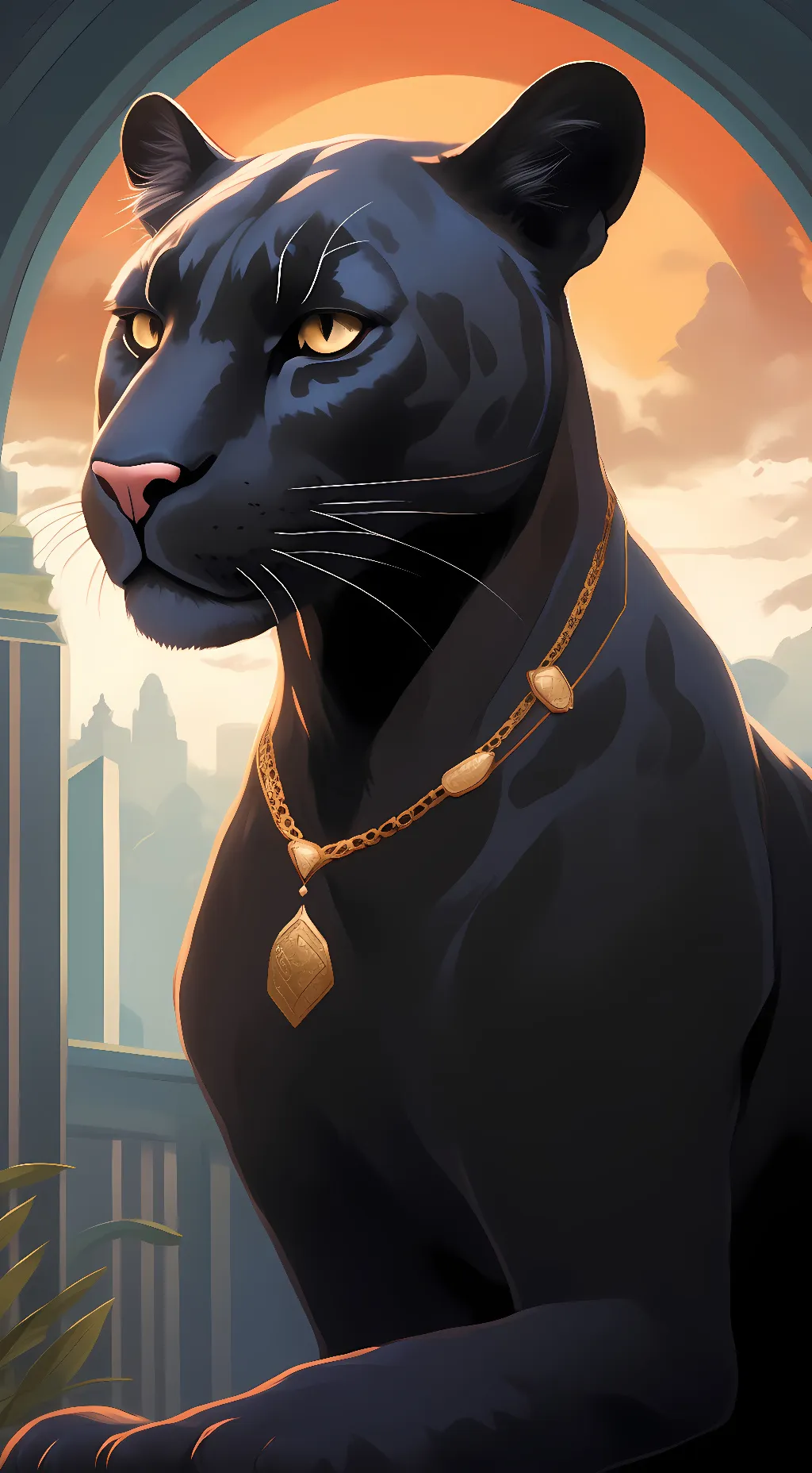 ai character: Bagheera  background